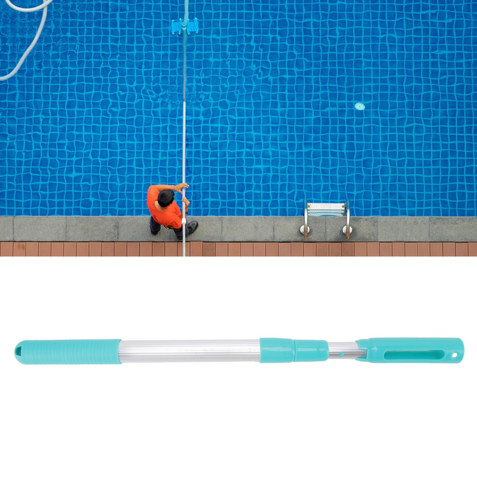 3 Section Telescopic Swimming Pool Pole Detachable Aluminum Swimming Pool view 12