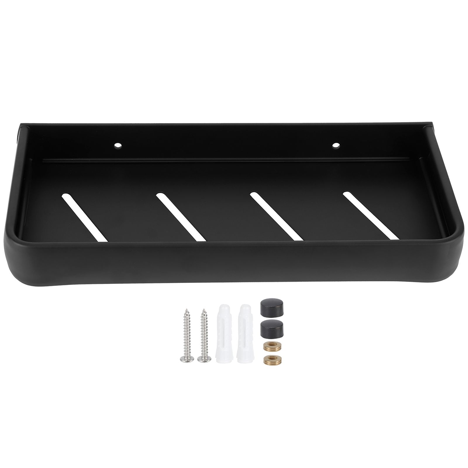 30cm Bathroom Shelf Space Aluminum Wall Mounted Hollow Storage Rack Basket — image 1