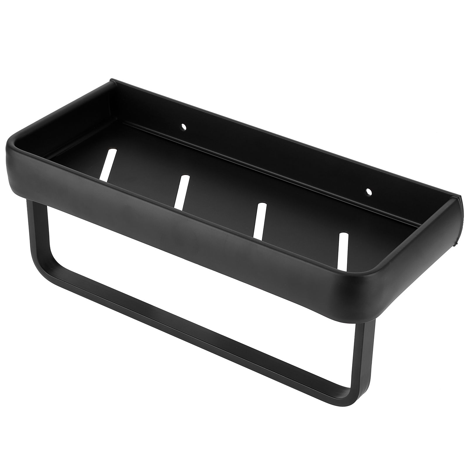 30cm Bathroom Shelf Space Aluminum Wall Mounted Hollow Storage Rack Basket view 2