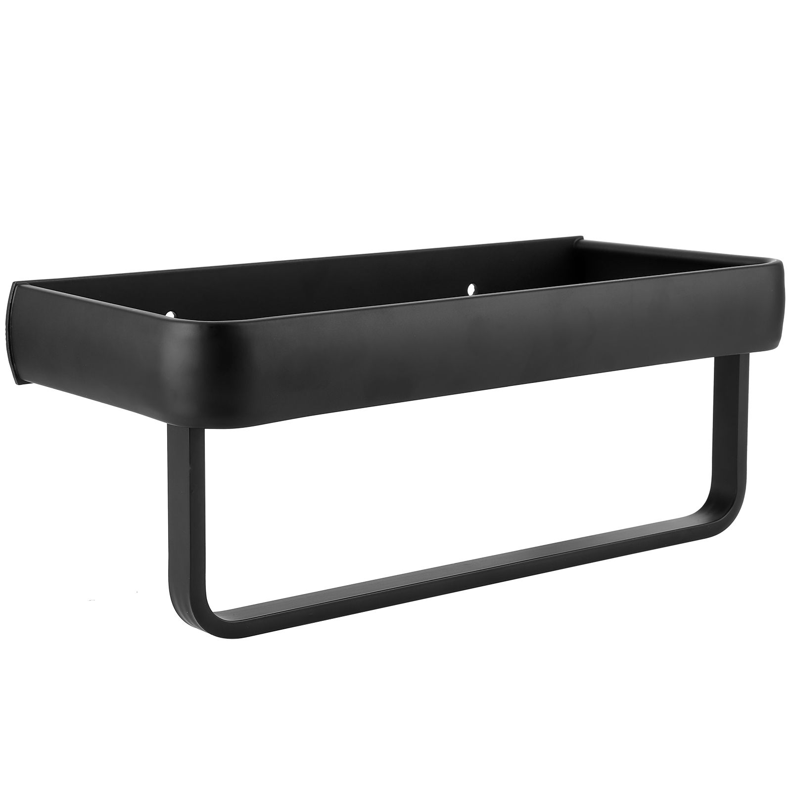 30cm Bathroom Shelf Space Aluminum Wall Mounted Hollow Storage Rack Basket view 4
