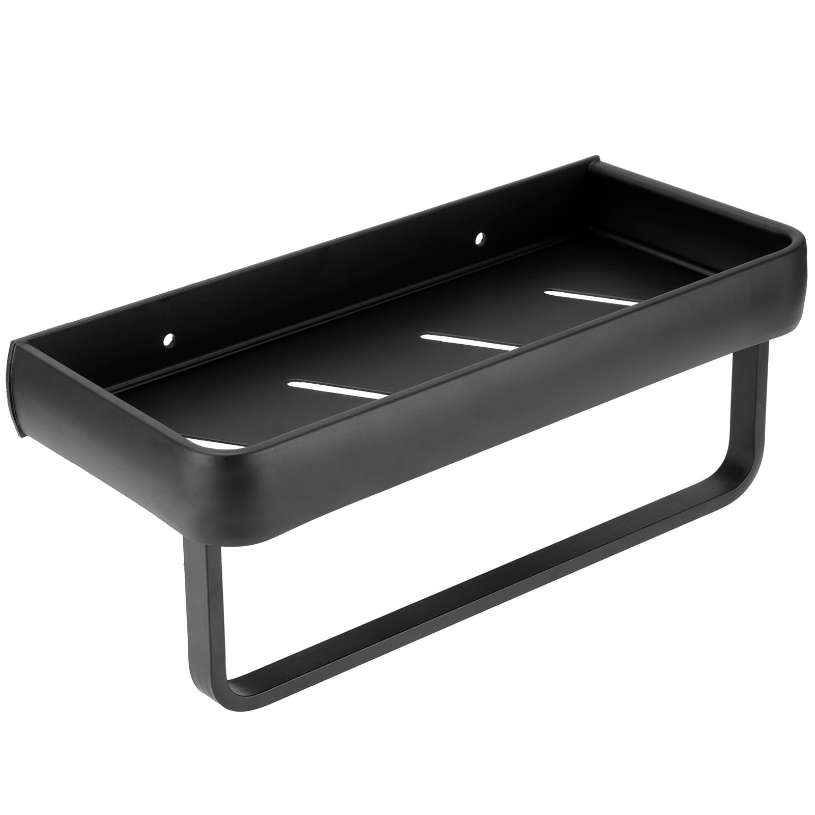 30cm Bathroom Shelf Space Aluminum Wall Mounted Hollow Storage Rack Basket view 7