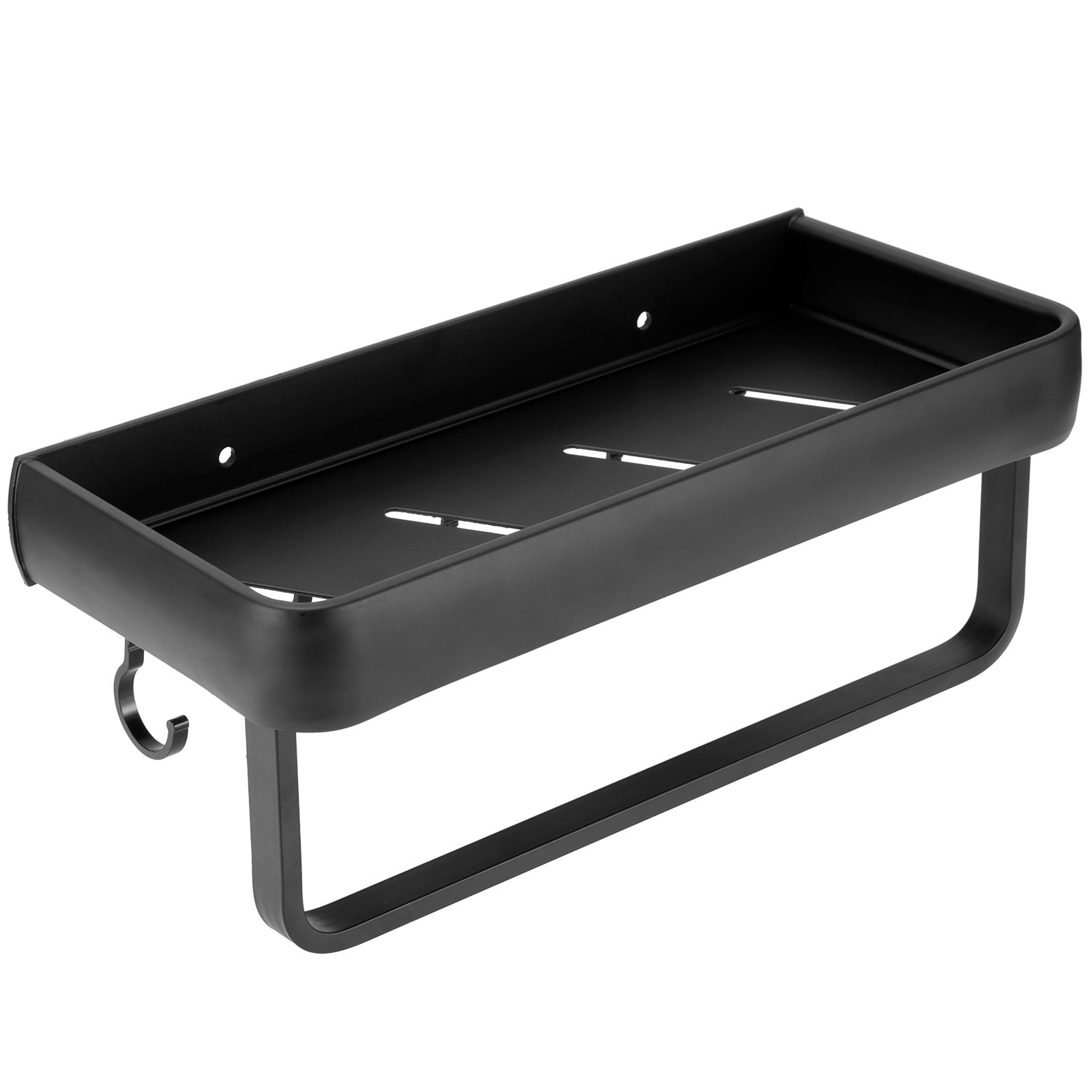 30cm Bathroom Shelf Space Aluminum Wall Mounted Hollow Storage Rack Basket view 2