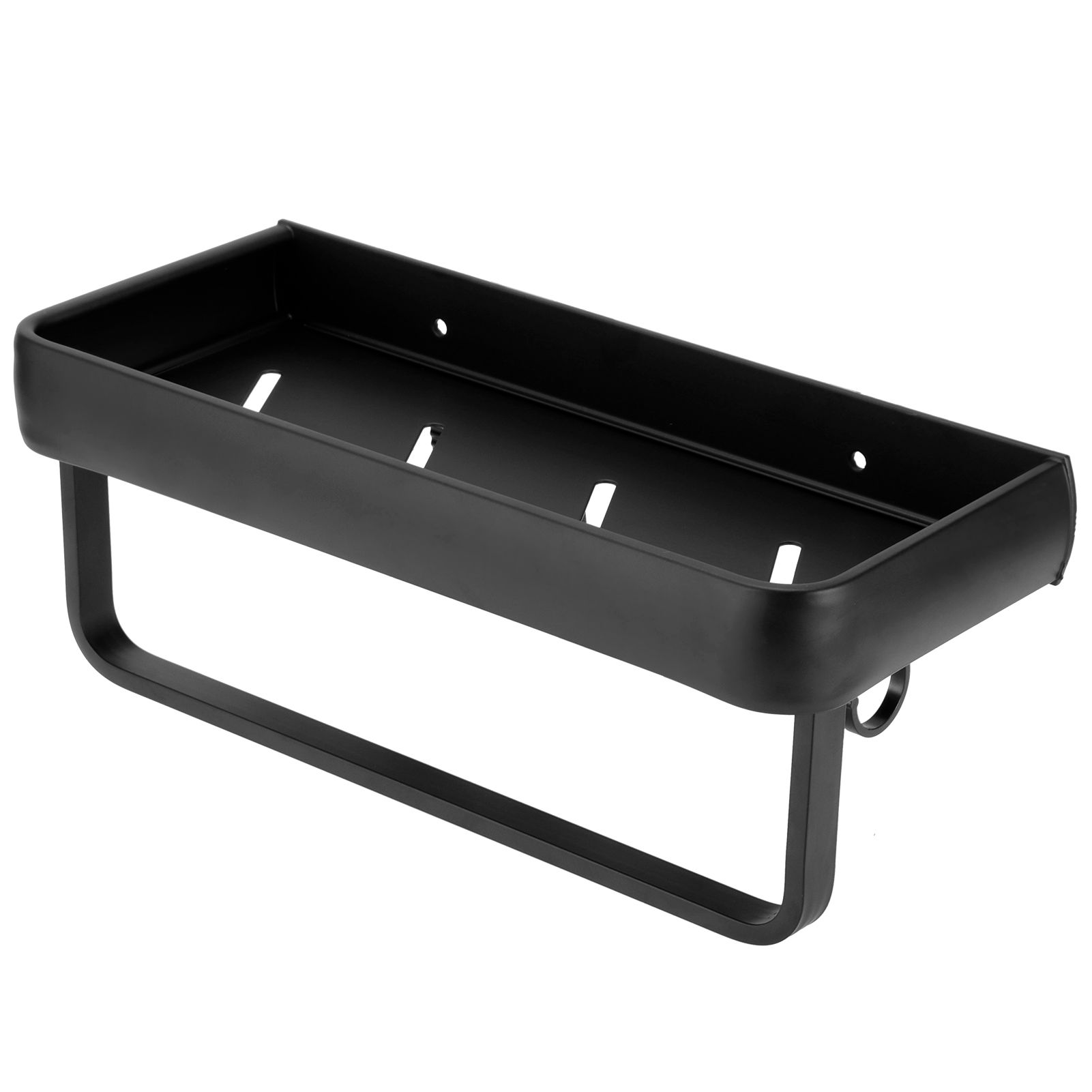 30cm Bathroom Shelf Space Aluminum Wall Mounted Hollow Storage Rack Basket view 5