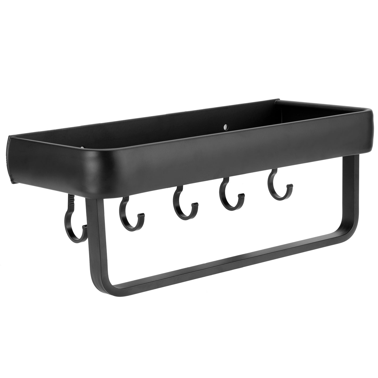 30cm Bathroom Shelf Space Aluminum Wall Mounted Hollow Storage Rack Basket view 8