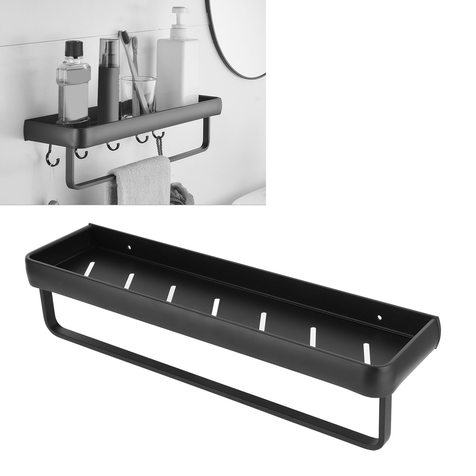 50cm Multifunctional Wall Mounted Kitchen Shelving Bathroom Storage Rack view 10