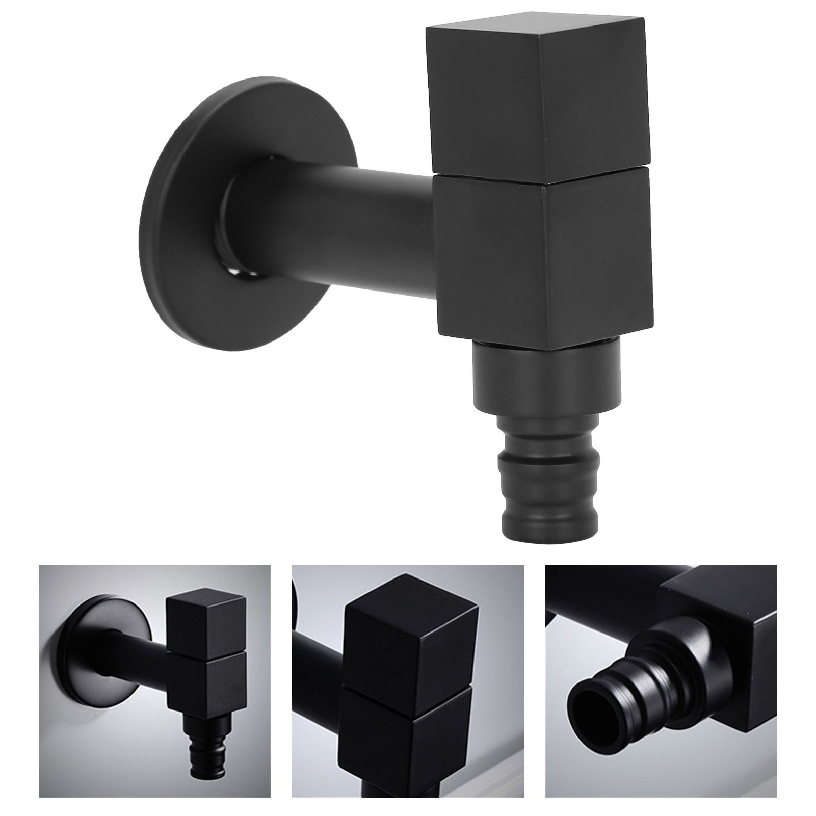 G1/2 Square Water Faucet Full Copper Single Cold Faucet Washing Machine Tap view 10
