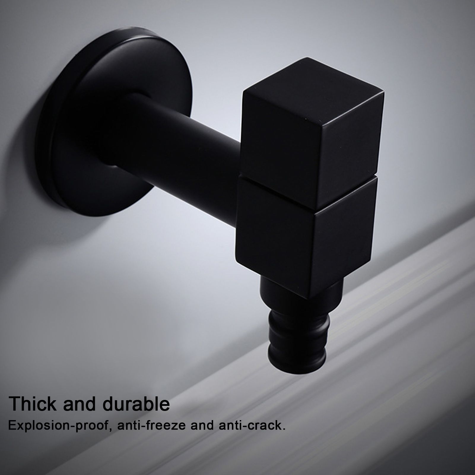 G1/2 Square Water Faucet Full Copper Single Cold Faucet Washing Machine Tap view 15