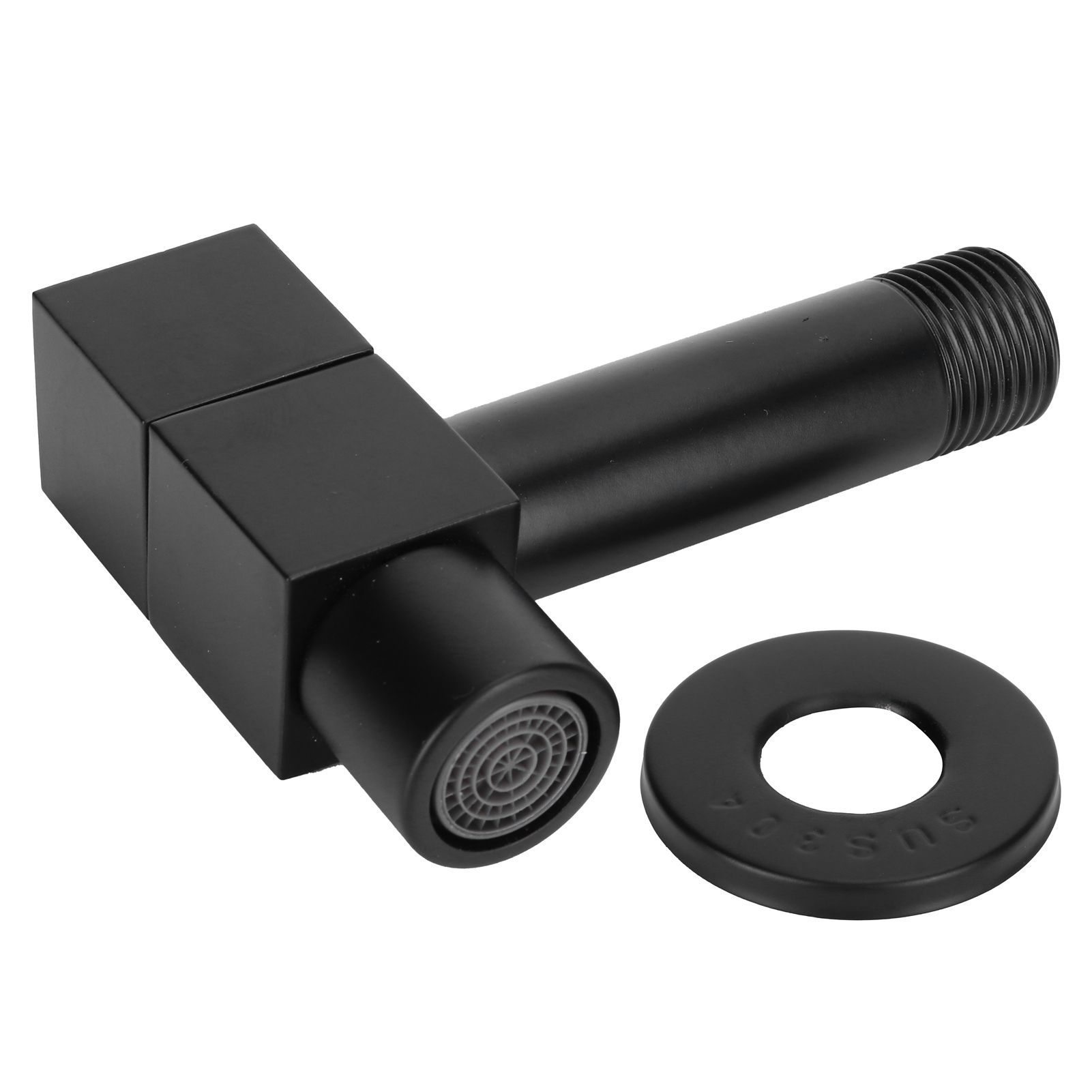 G1/2 Black Mop Sink Faucet Balcony Single Cold Water Gravity Casting Tap