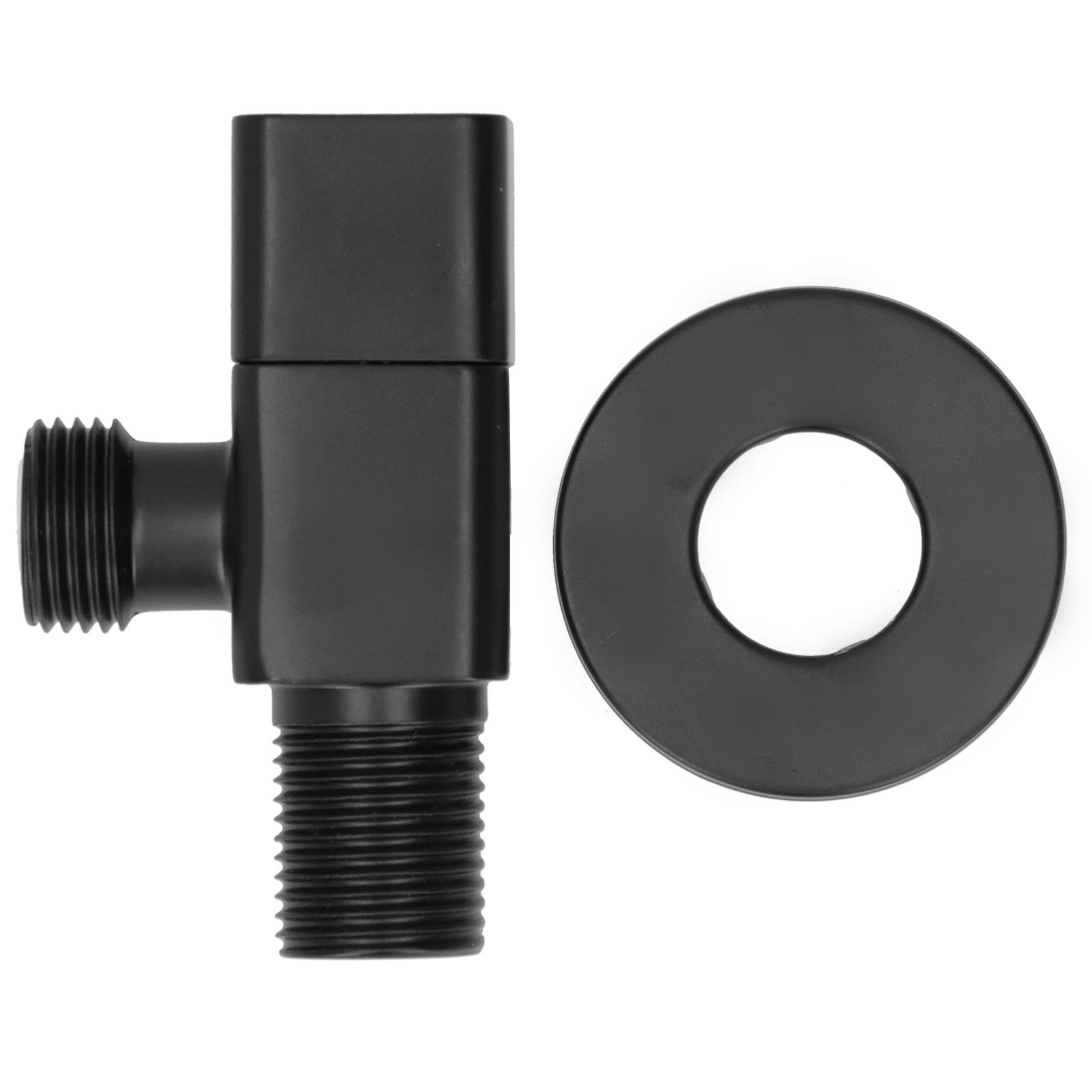 G1/2 Angle Valve Mixer Water Stop Valve Bathroom Toilet Washbasin Accessory Black view 2