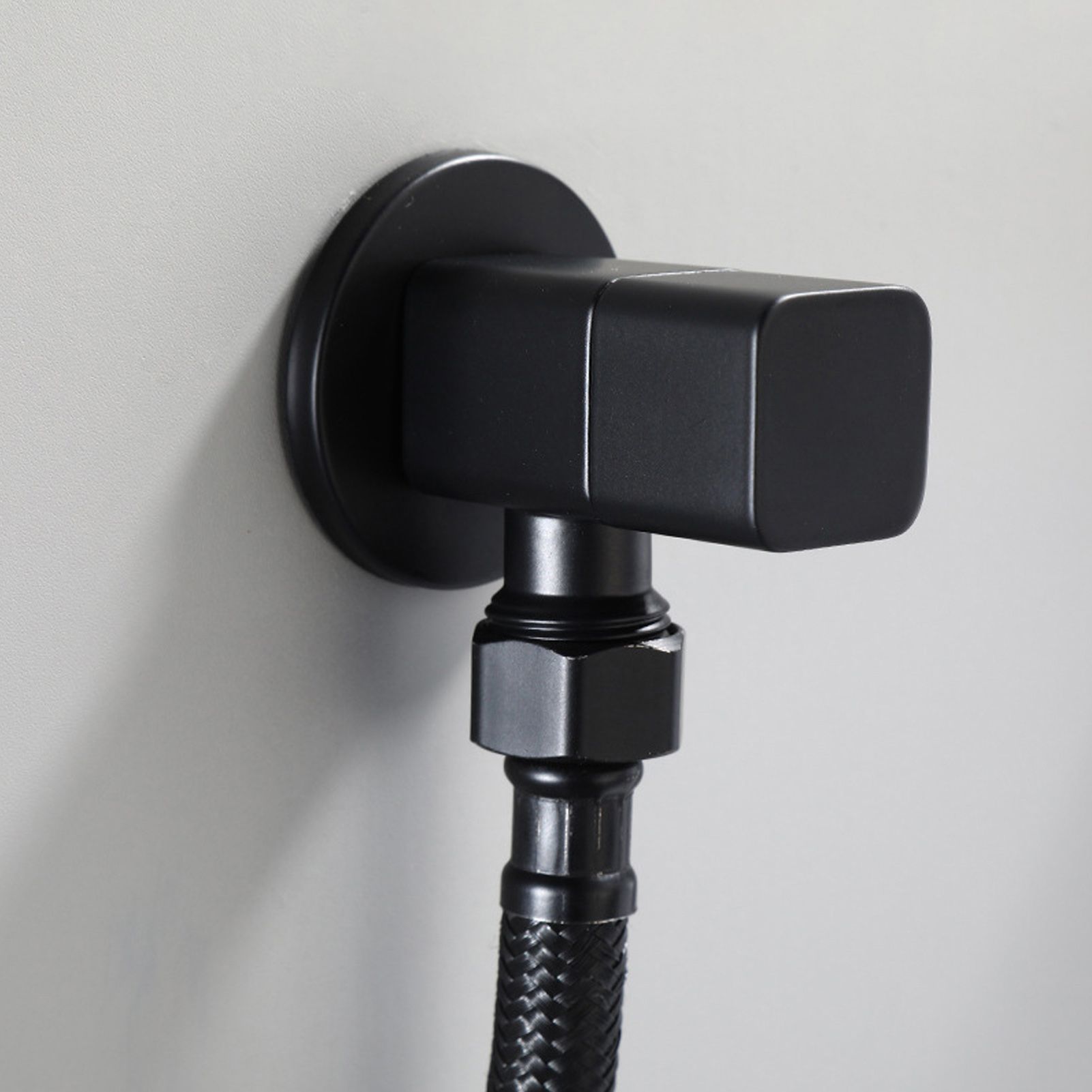 G1/2 Angle Valve Mixer Water Stop Valve Bathroom Toilet Washbasin Accessory Black view 14
