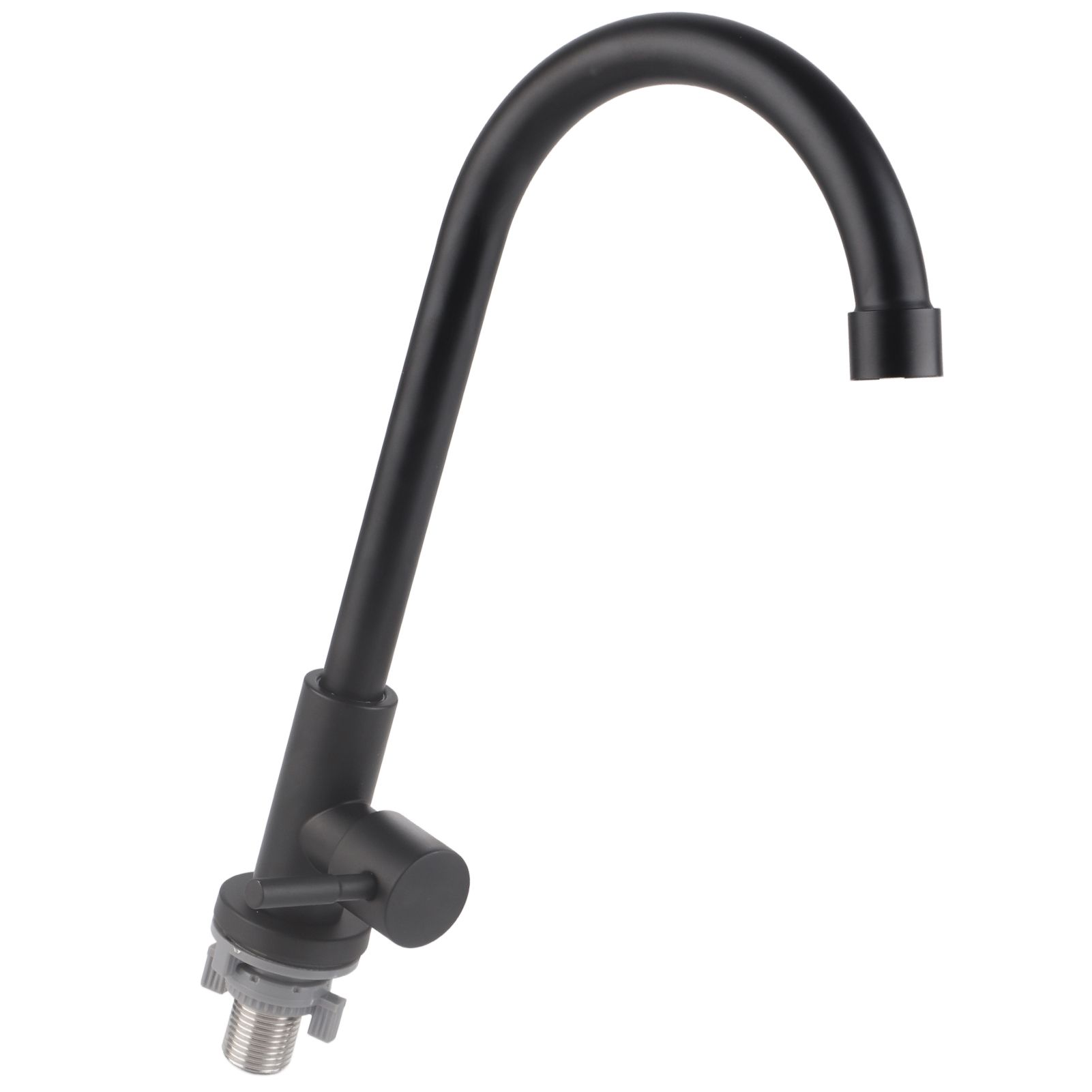G1/2 Faucet 90 Degree Rotating Single Cold Matte Black Water Tap for Kitchen view 3