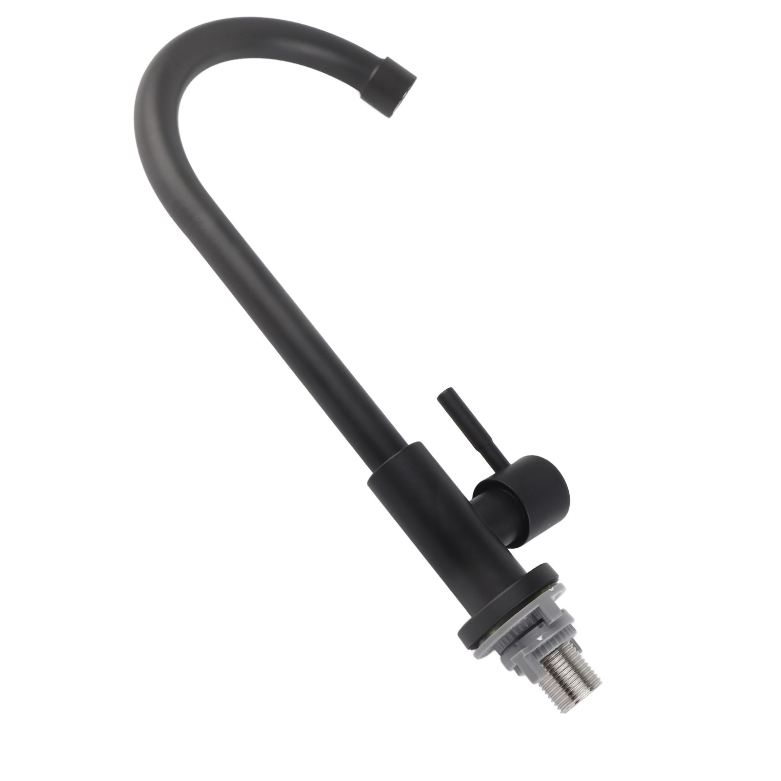 G1/2 Faucet 90 Degree Rotating Single Cold Matte Black Water Tap for Kitchen view 4