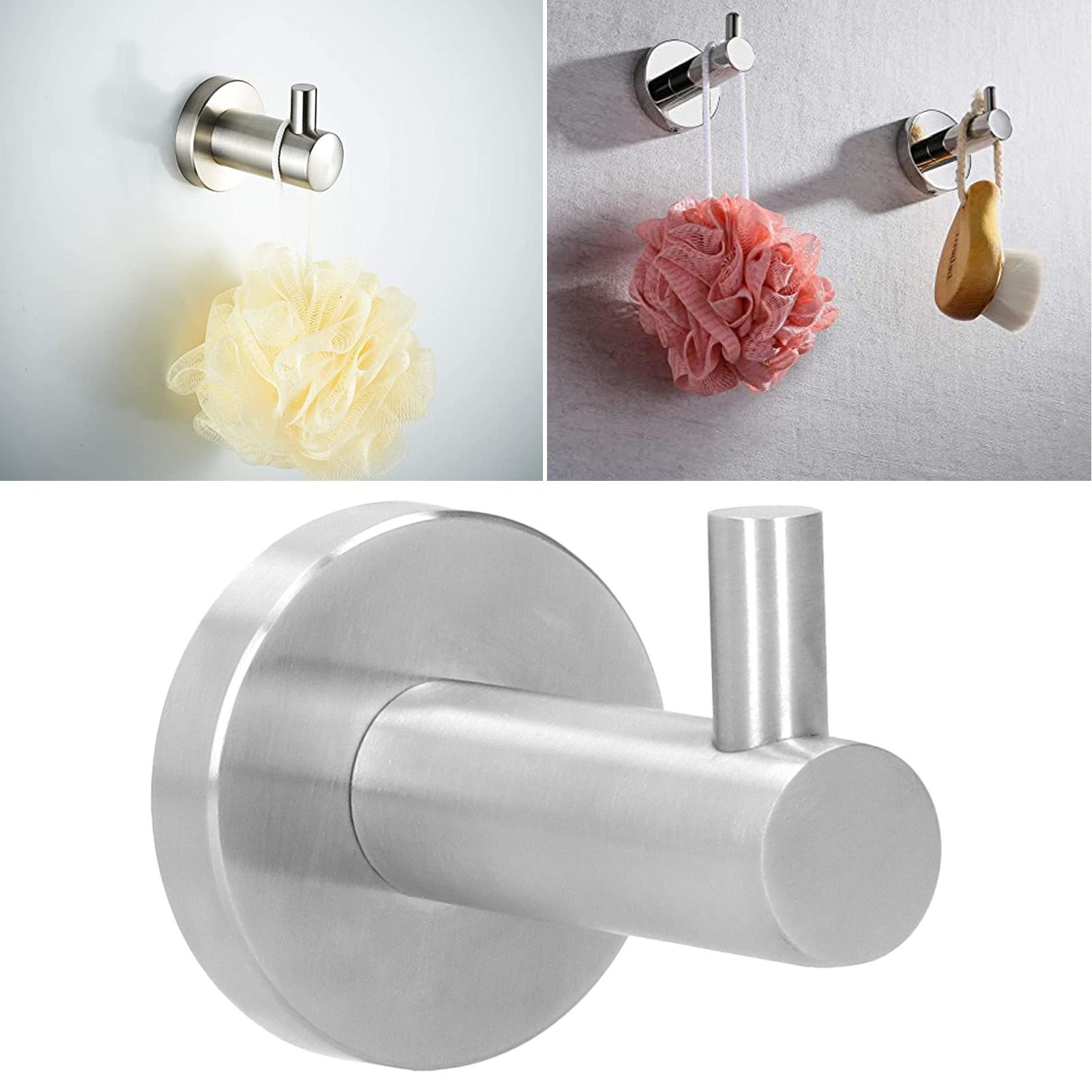 Stainless Steel Wall Hanging Hook Coat Towel Hanger Hooks for Kitchen Bathroom view 10
