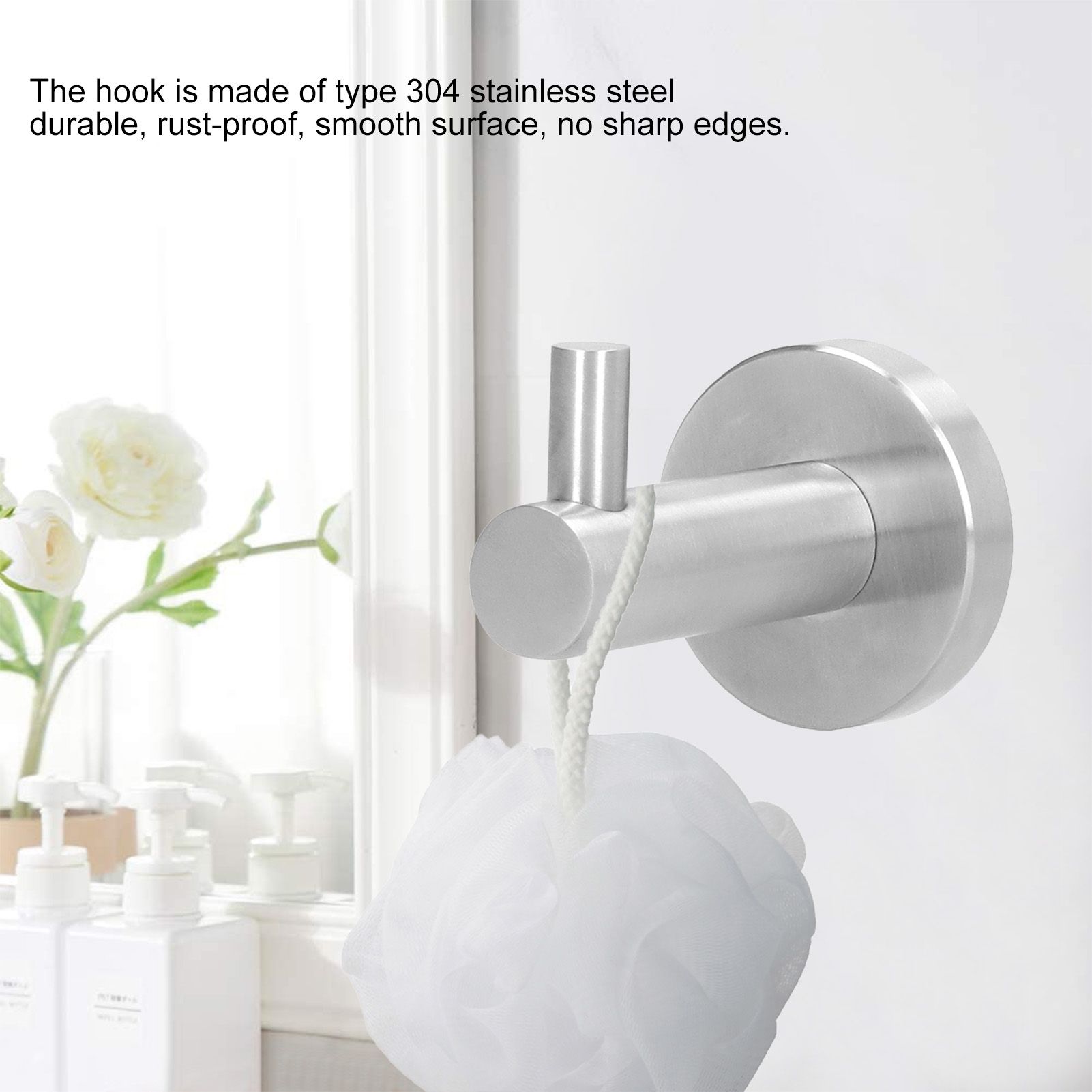 Stainless Steel Wall Hanging Hook Coat Towel Hanger Hooks for Kitchen Bathroom view 15