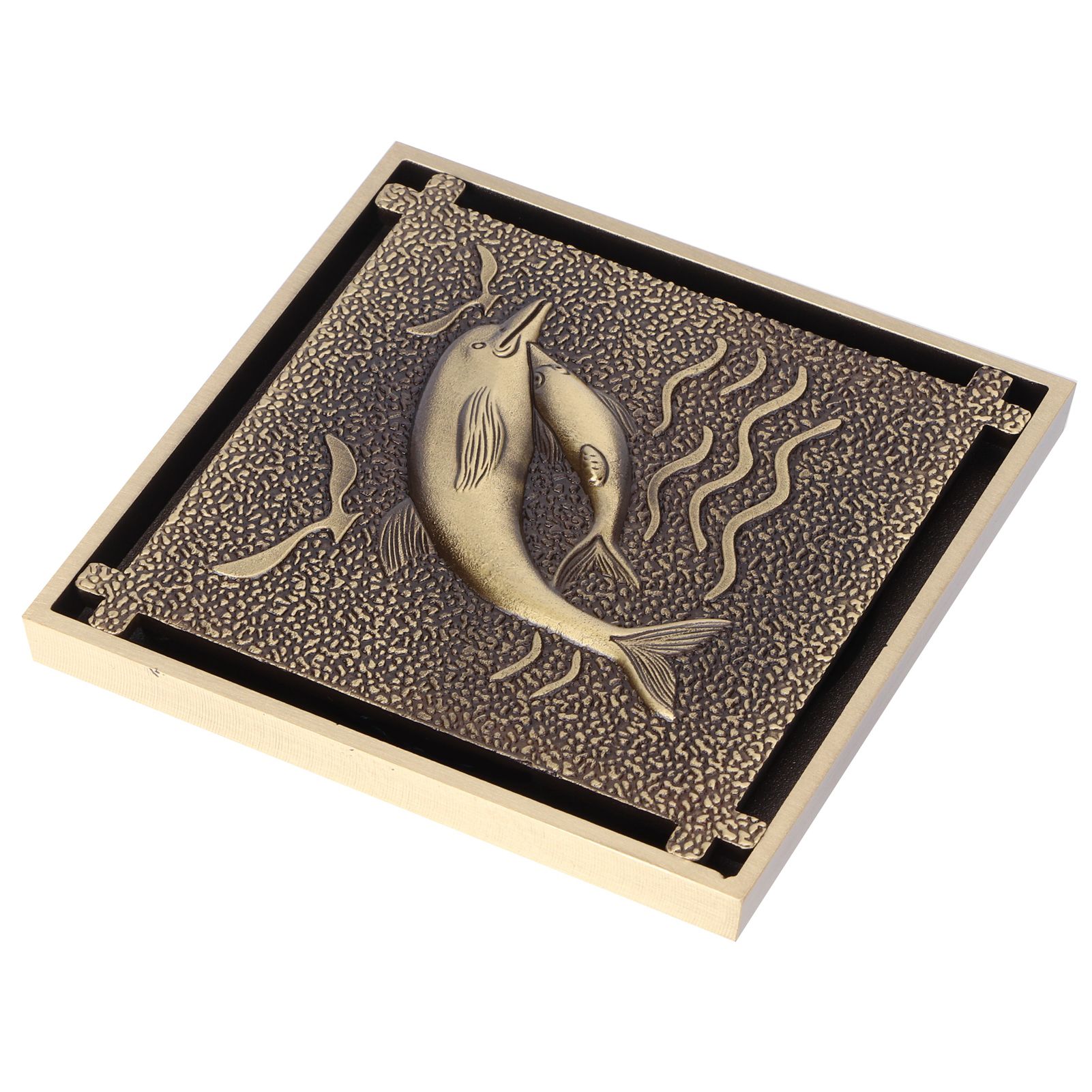 Antique Copper Waste Floor Drain Shower Bathroom Floor Drain Cover for Hotel view 2