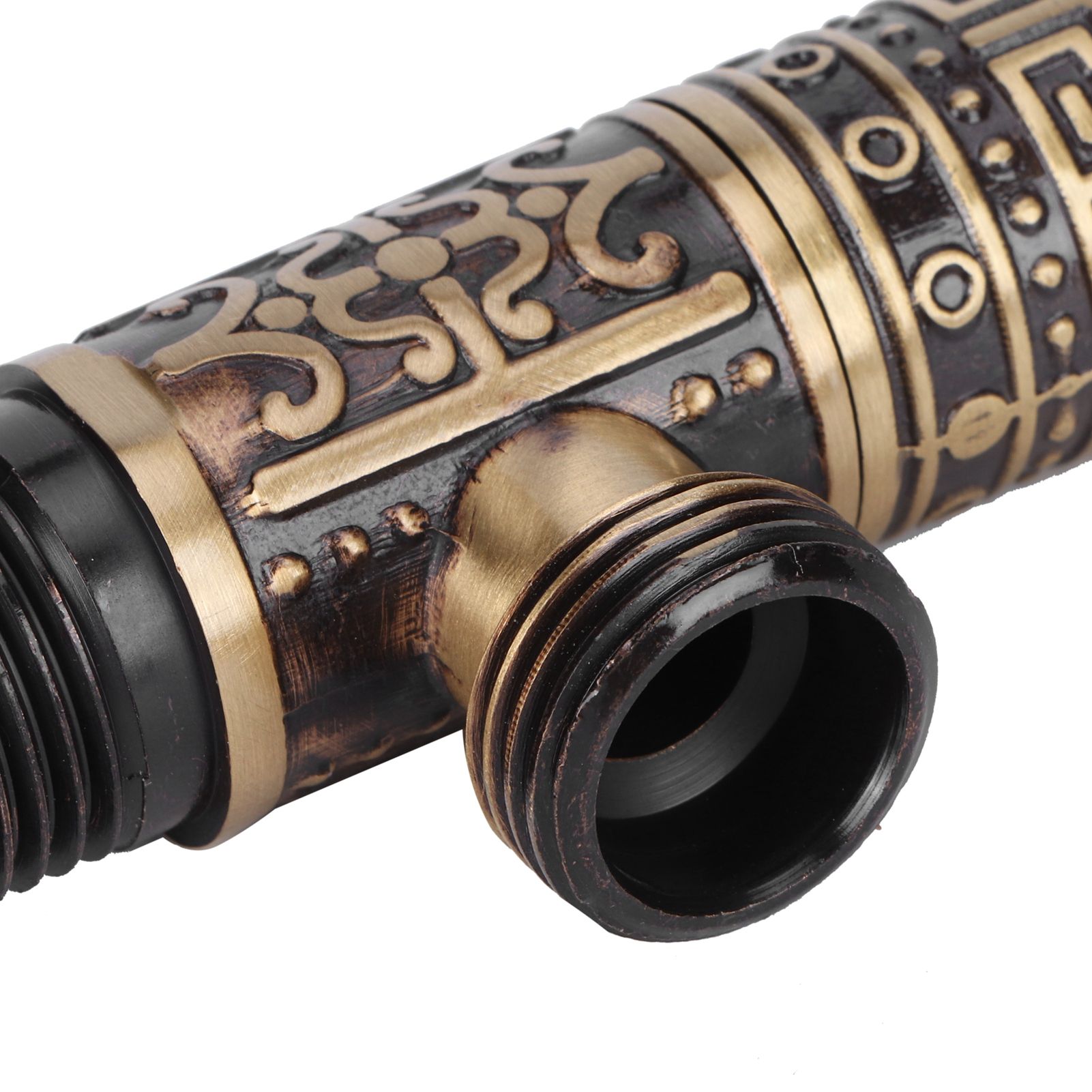 G1/2 External Thread Faucet Angle Valve Thickening Retro Brass Water Stop view 12