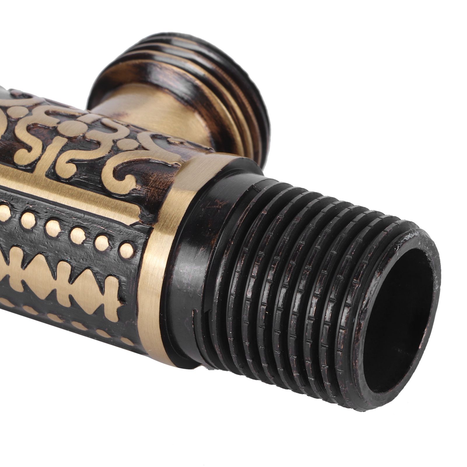 G1/2 External Thread Faucet Angle Valve Thickening Retro Brass Water Stop view 13