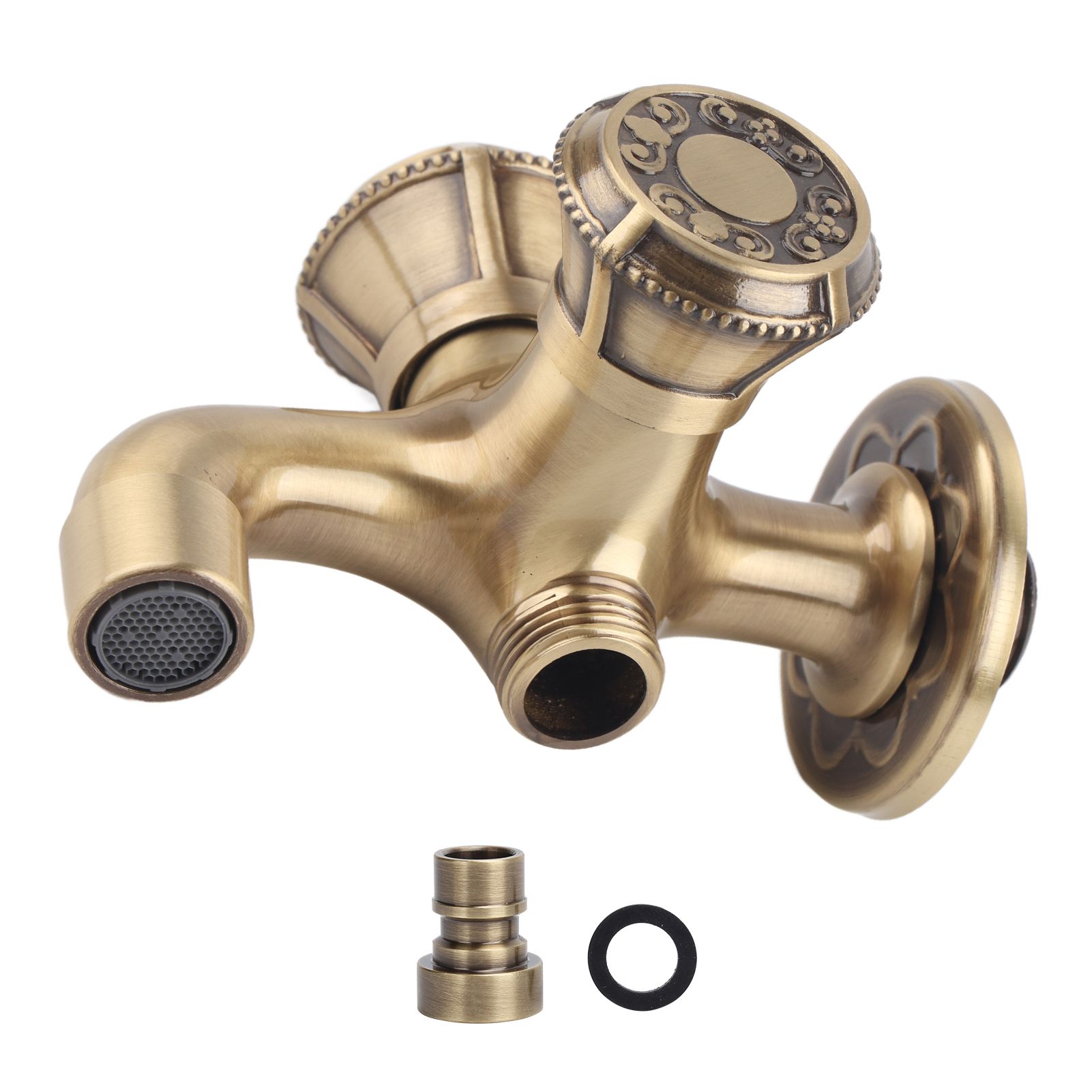 G1/2 Wall Mounted Laundry Bathroom Washing Machine Water Faucet Hot and Cold