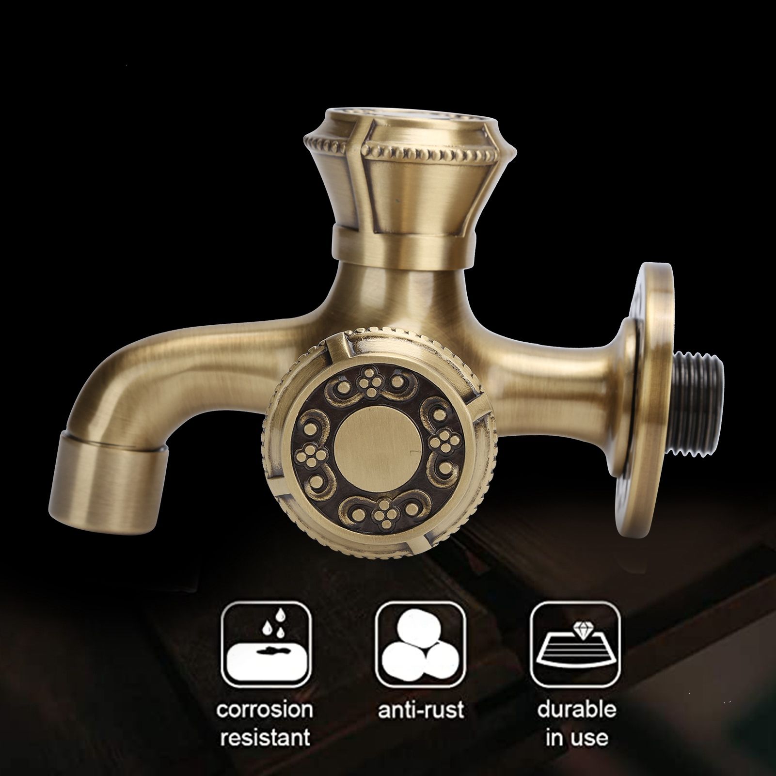 G1/2 Wall Mounted Laundry Bathroom Washing Machine Water Faucet Hot and Cold view 15