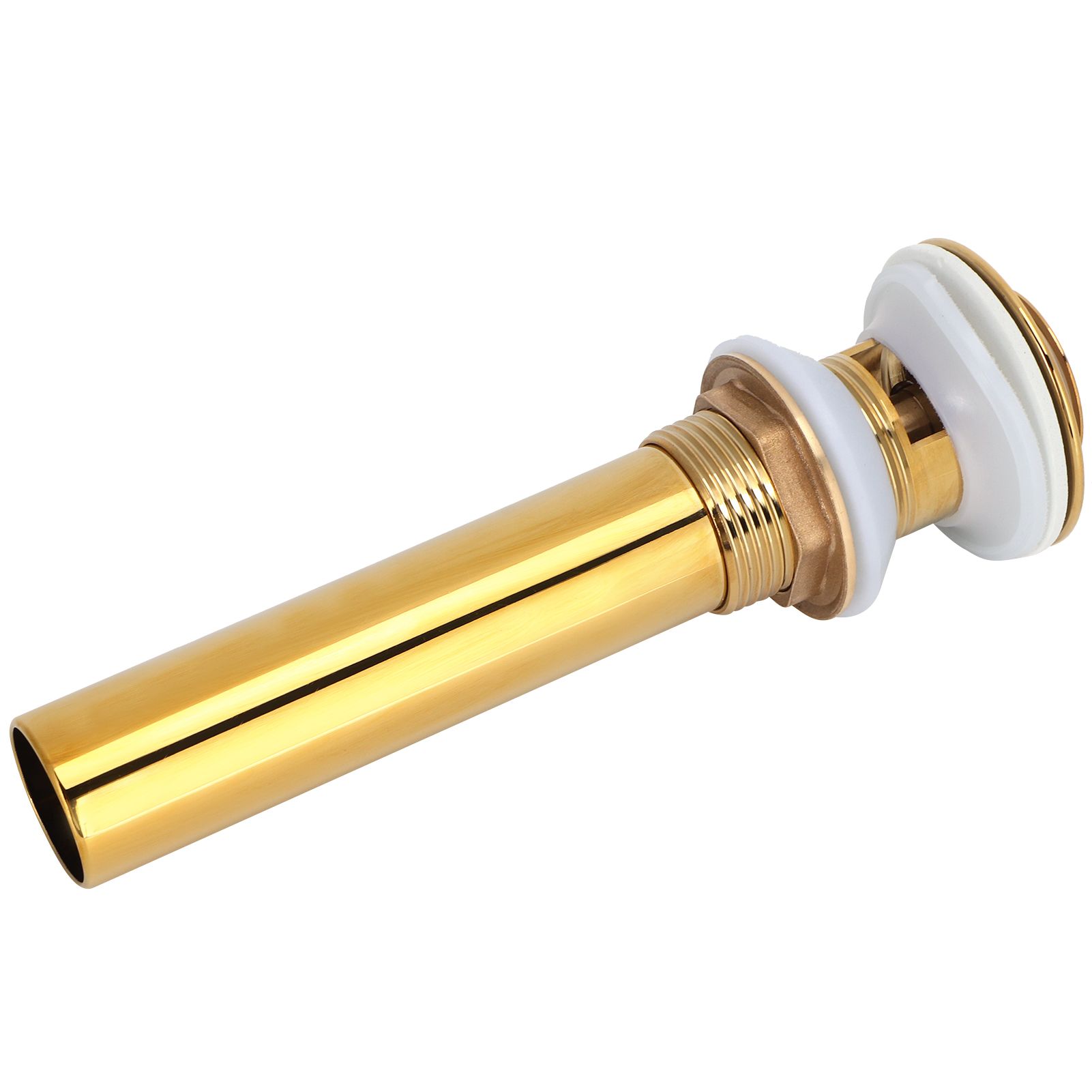 Gold Sink Drain without Overflow Anti Clog Bathroom Faucet Wash Basin Drain view 3