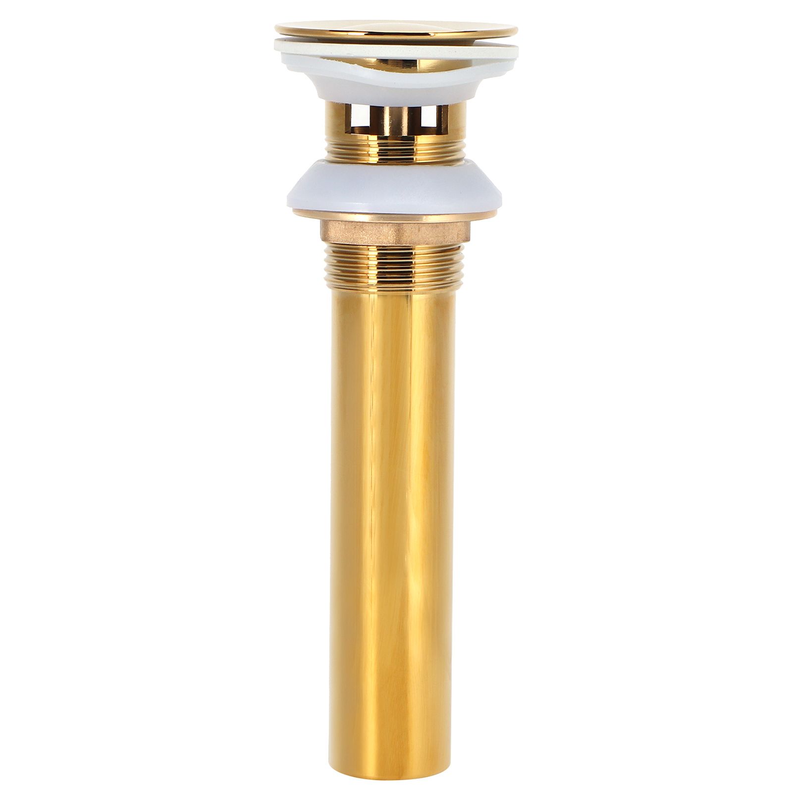 Gold Sink Drain without Overflow Anti Clog Bathroom Faucet Wash Basin Drain view 5