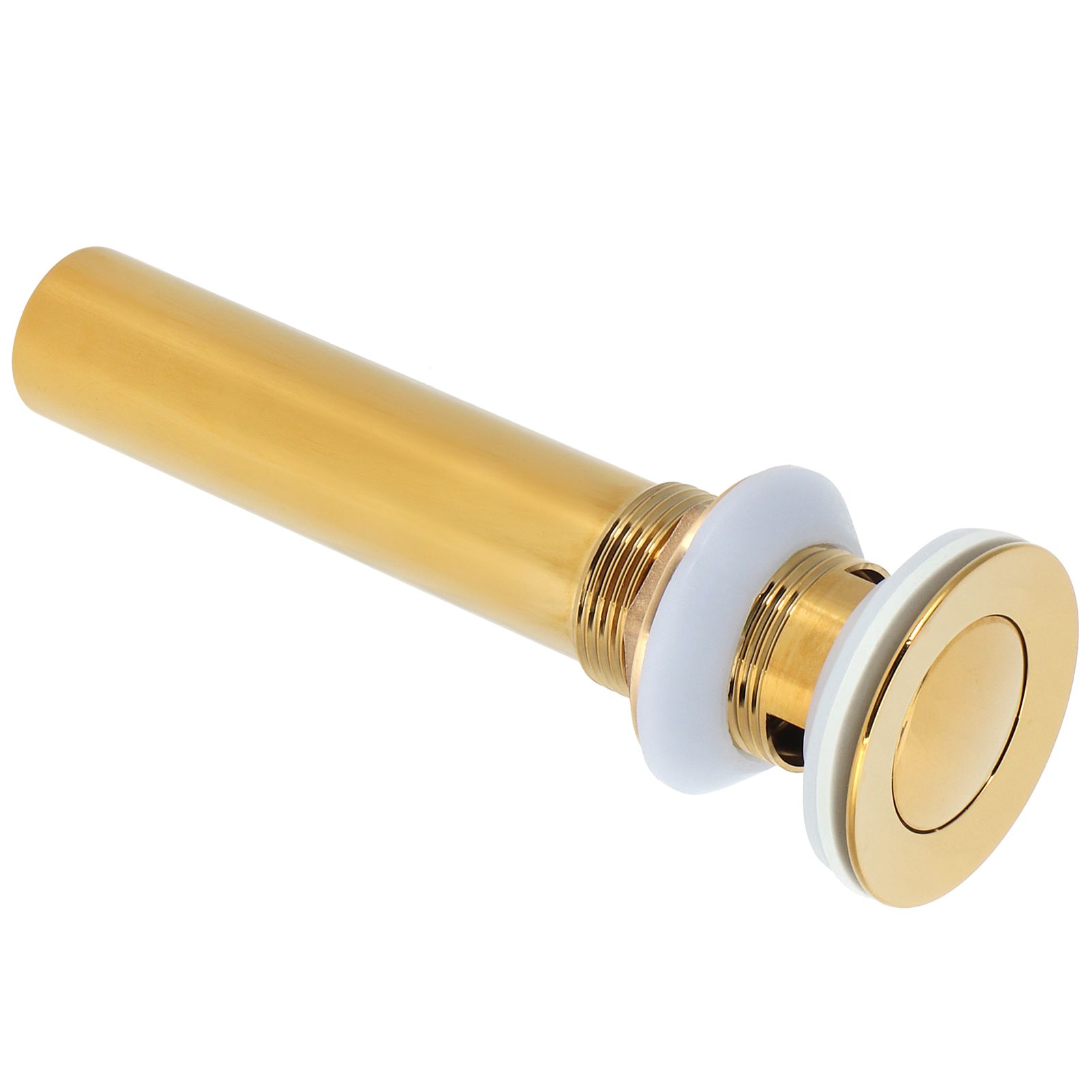 Gold Sink Drain without Overflow Anti Clog Bathroom Faucet Wash Basin Drain view 8