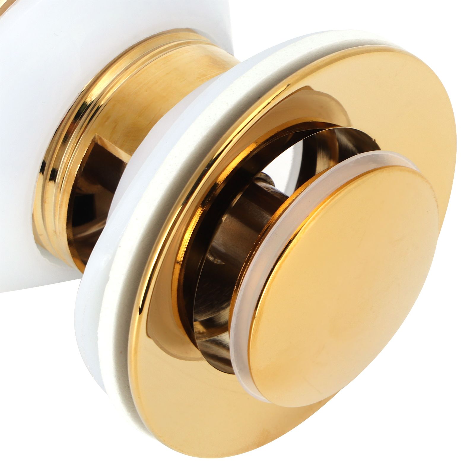 Gold Sink Drain without Overflow Anti Clog Bathroom Faucet Wash Basin Drain view 12