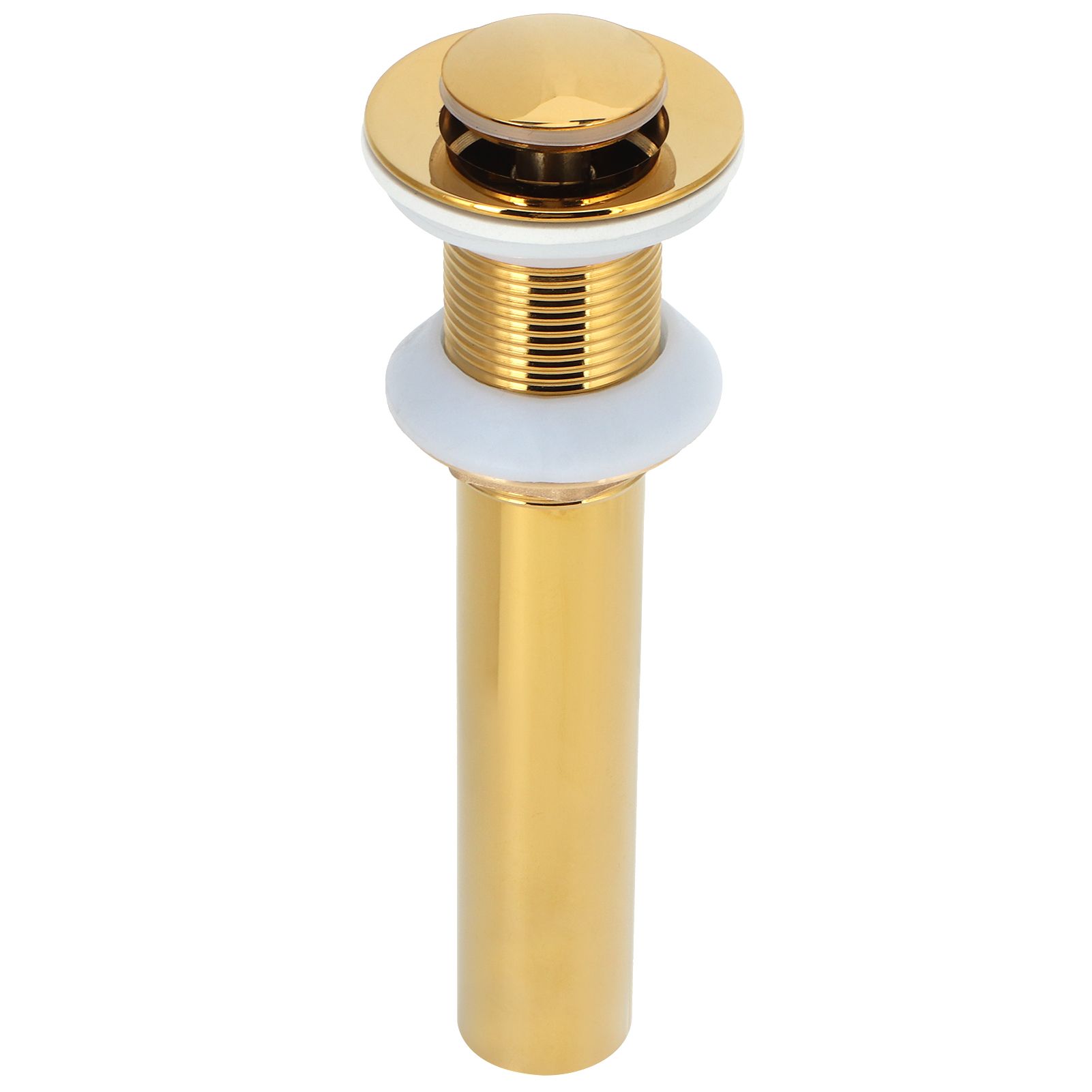 Gold Sink Drain without Overflow Anti Clog Bathroom Faucet Wash Basin Drain view 2