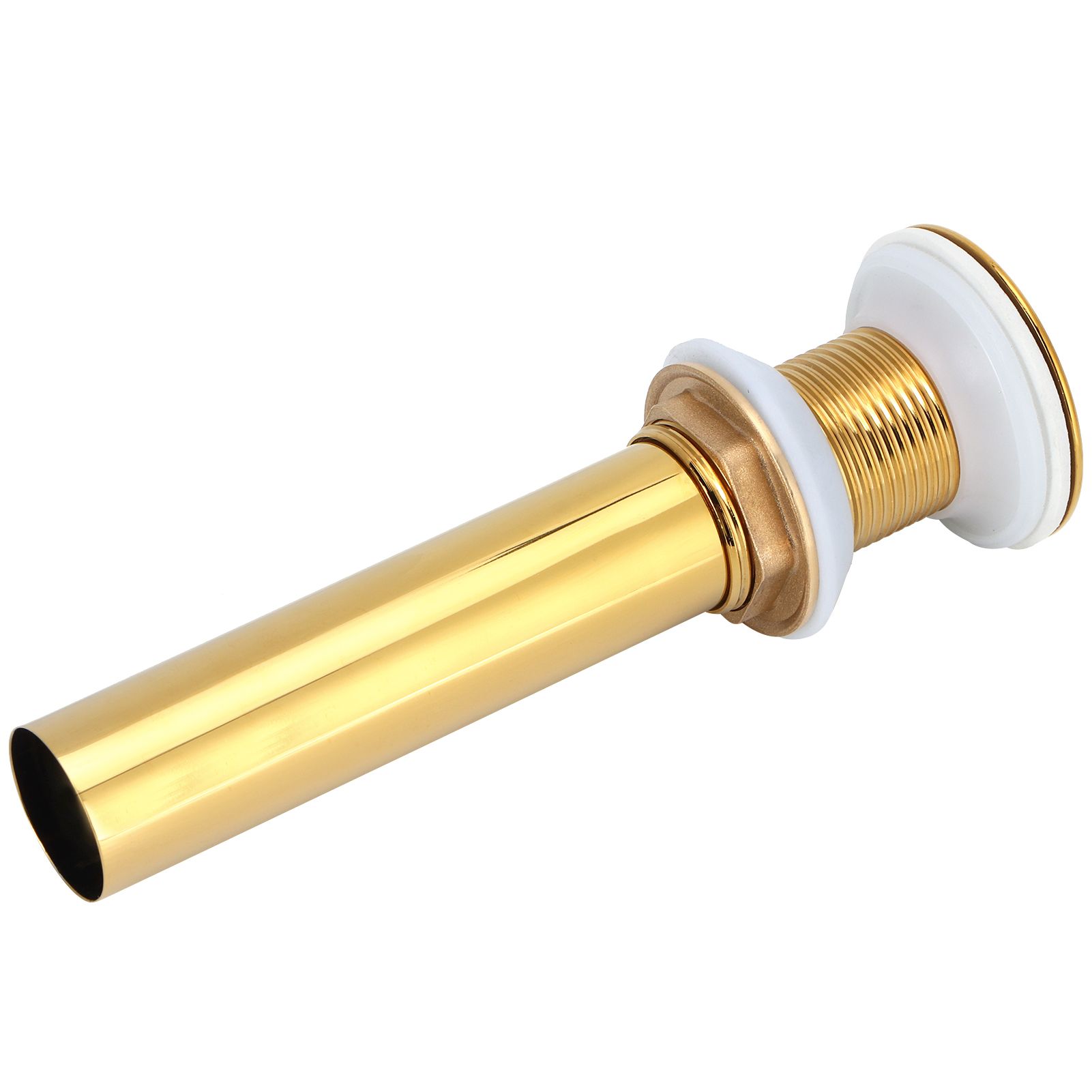 Gold Sink Drain without Overflow Anti Clog Bathroom Faucet Wash Basin Drain view 3