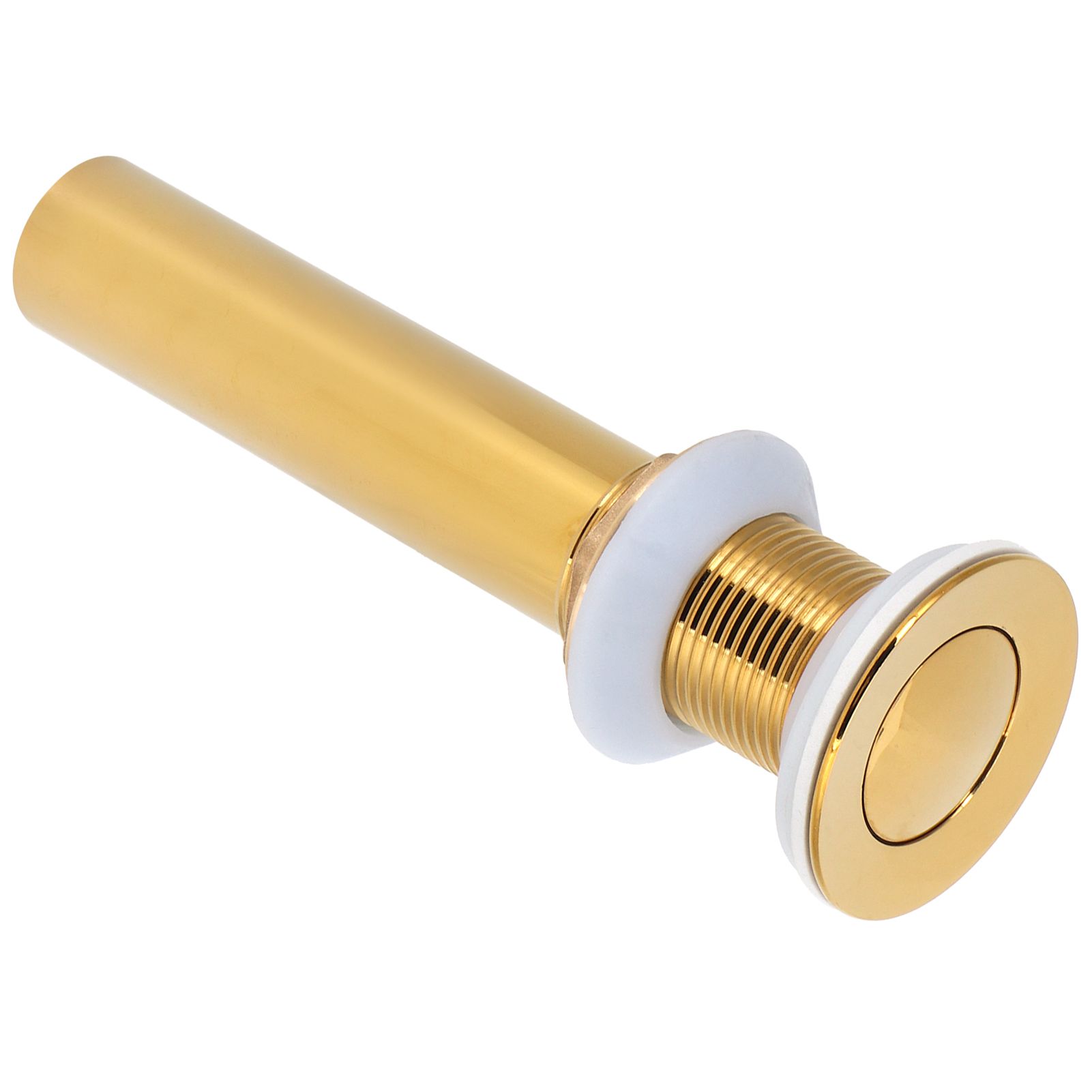 Gold Sink Drain without Overflow Anti Clog Bathroom Faucet Wash Basin Drain view 5
