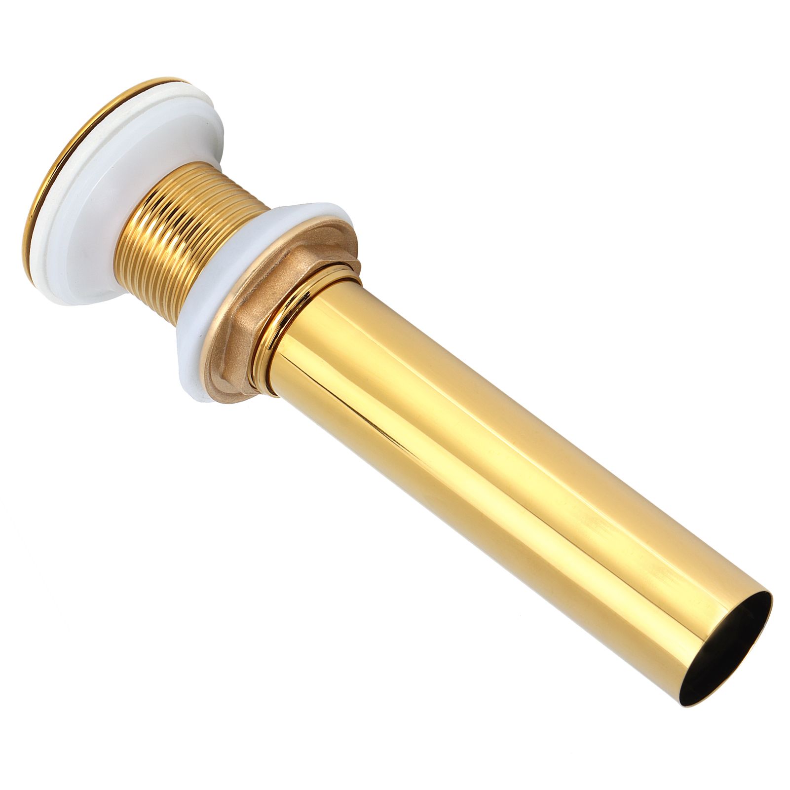 Gold Sink Drain without Overflow Anti Clog Bathroom Faucet Wash Basin Drain view 6