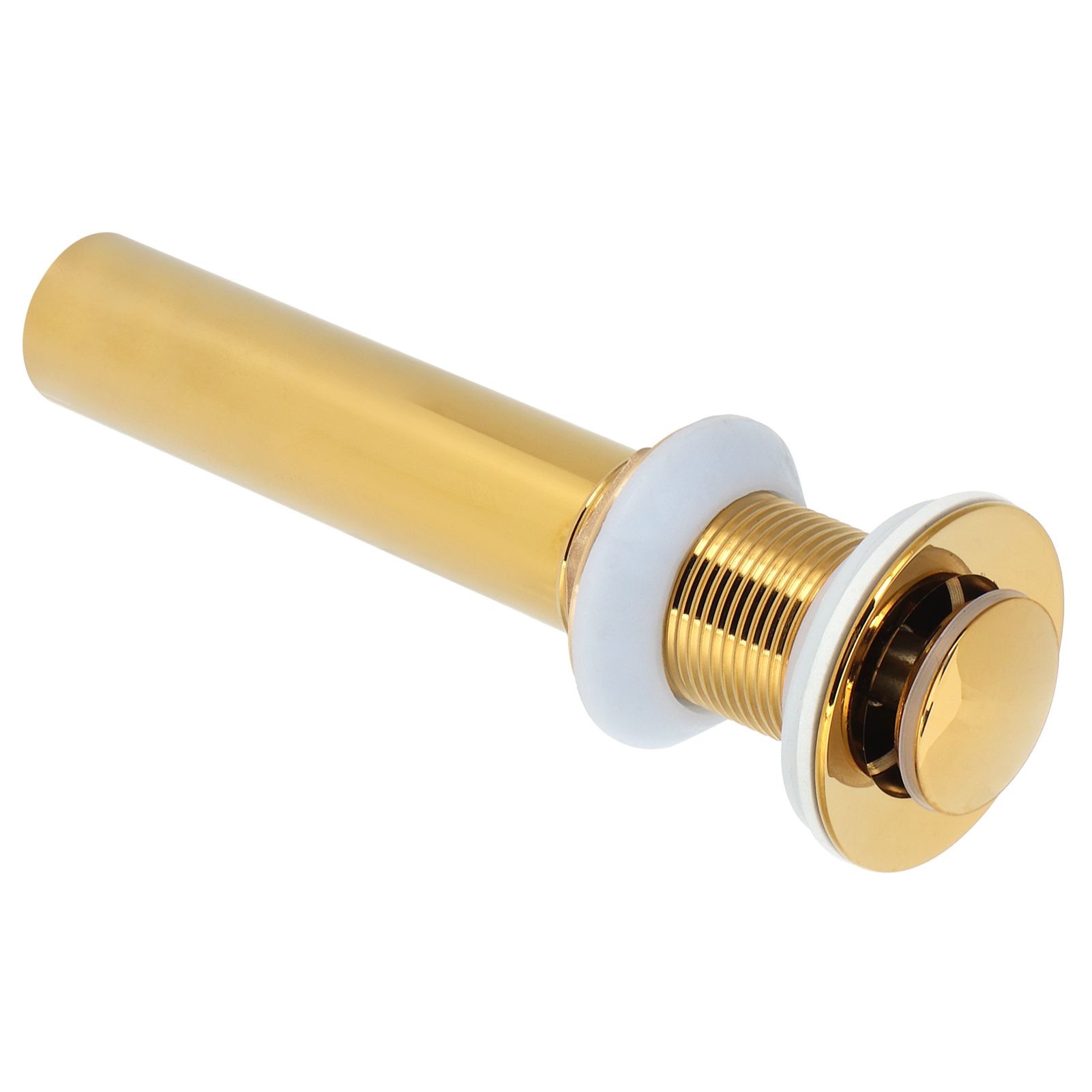 Gold Sink Drain without Overflow Anti Clog Bathroom Faucet Wash Basin Drain view 7