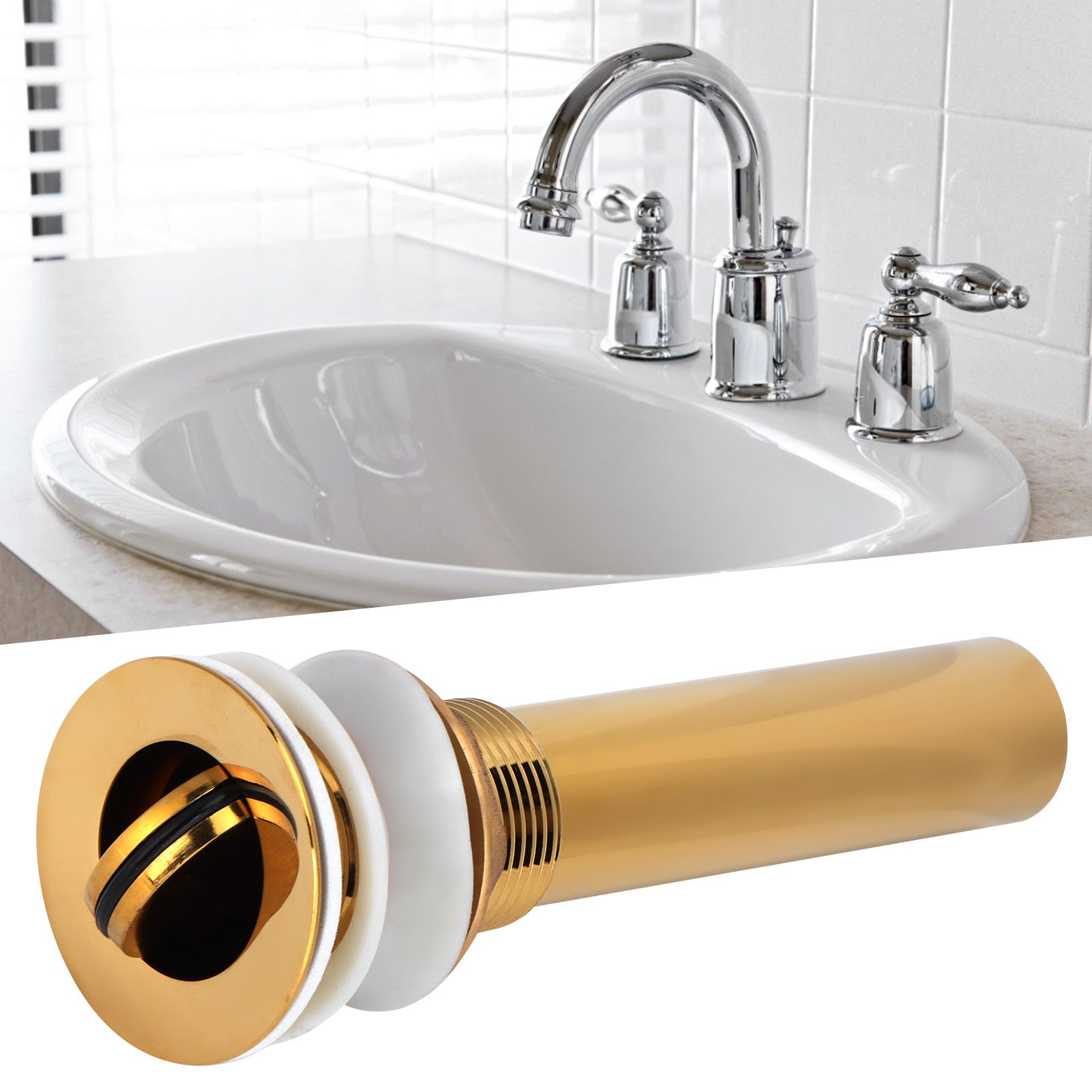 Wash Basin Sink Drain Anti Clogging Bathroom Drainer Stopper Accessories Non view 9