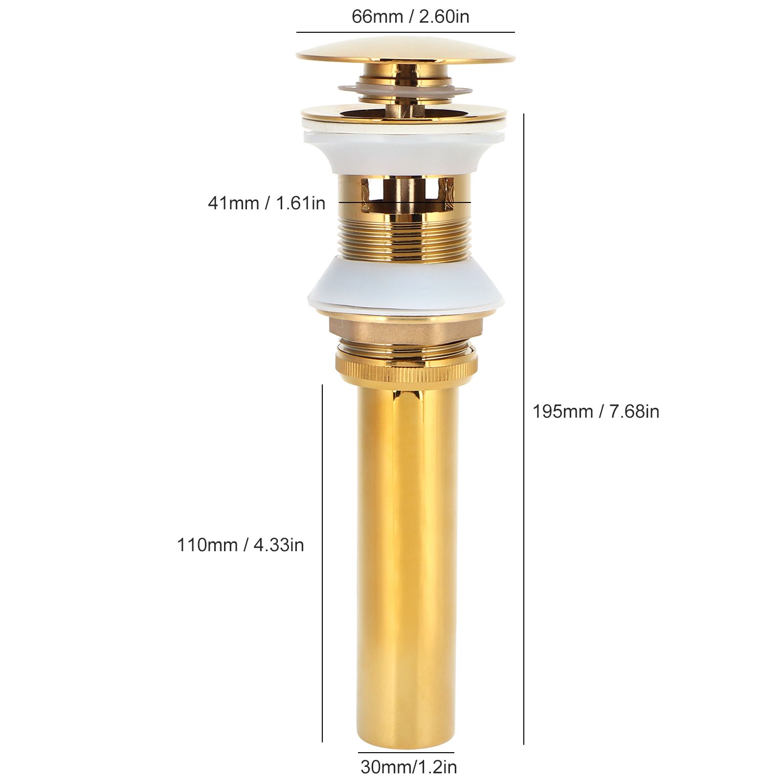 Bathroom Sink Drain Anti Clog Basin Brass Bounce Draining Stopper Bathroom view 13