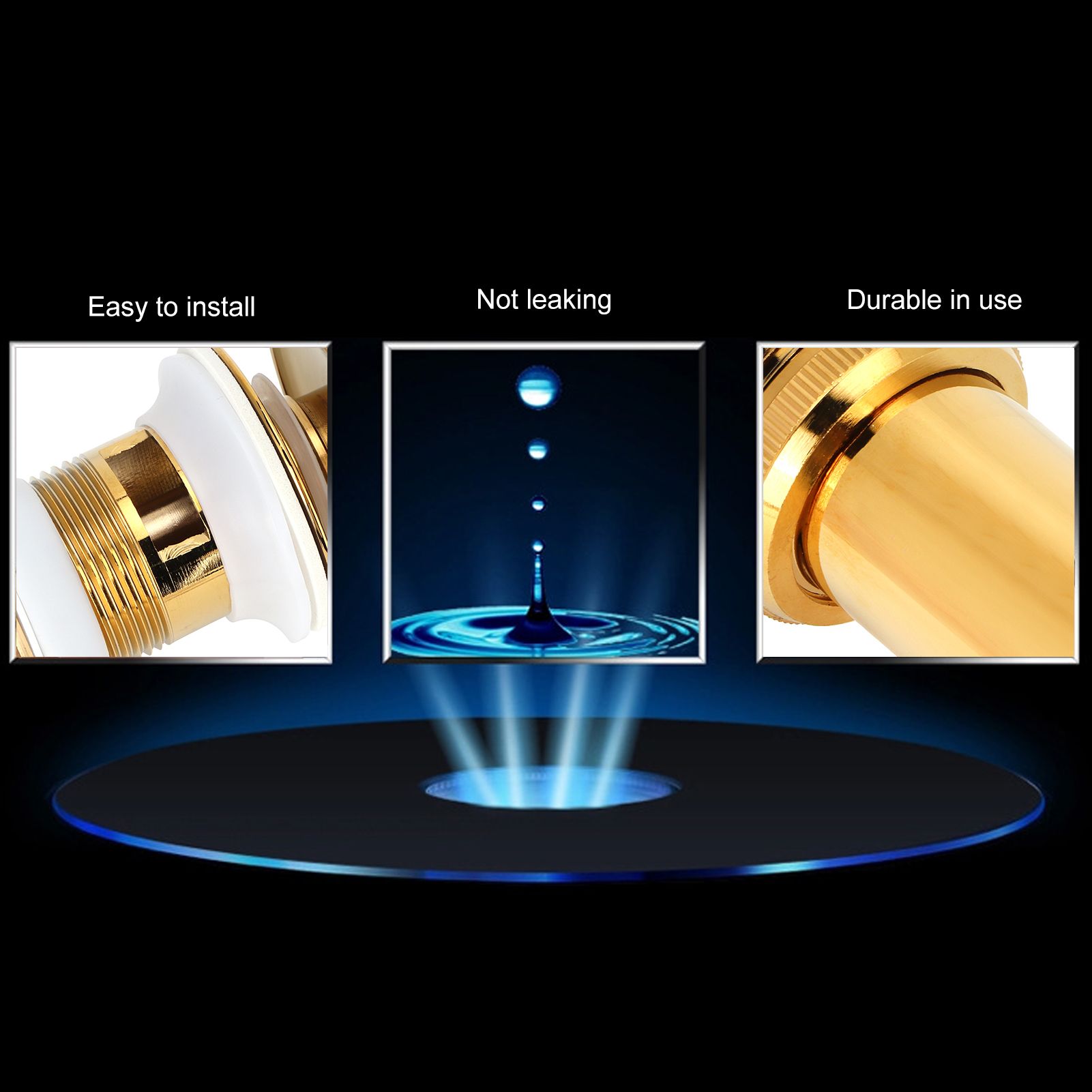 Bathroom Sink Drain Anti Clog Basin Brass Bounce Draining Stopper Bathroom view 15