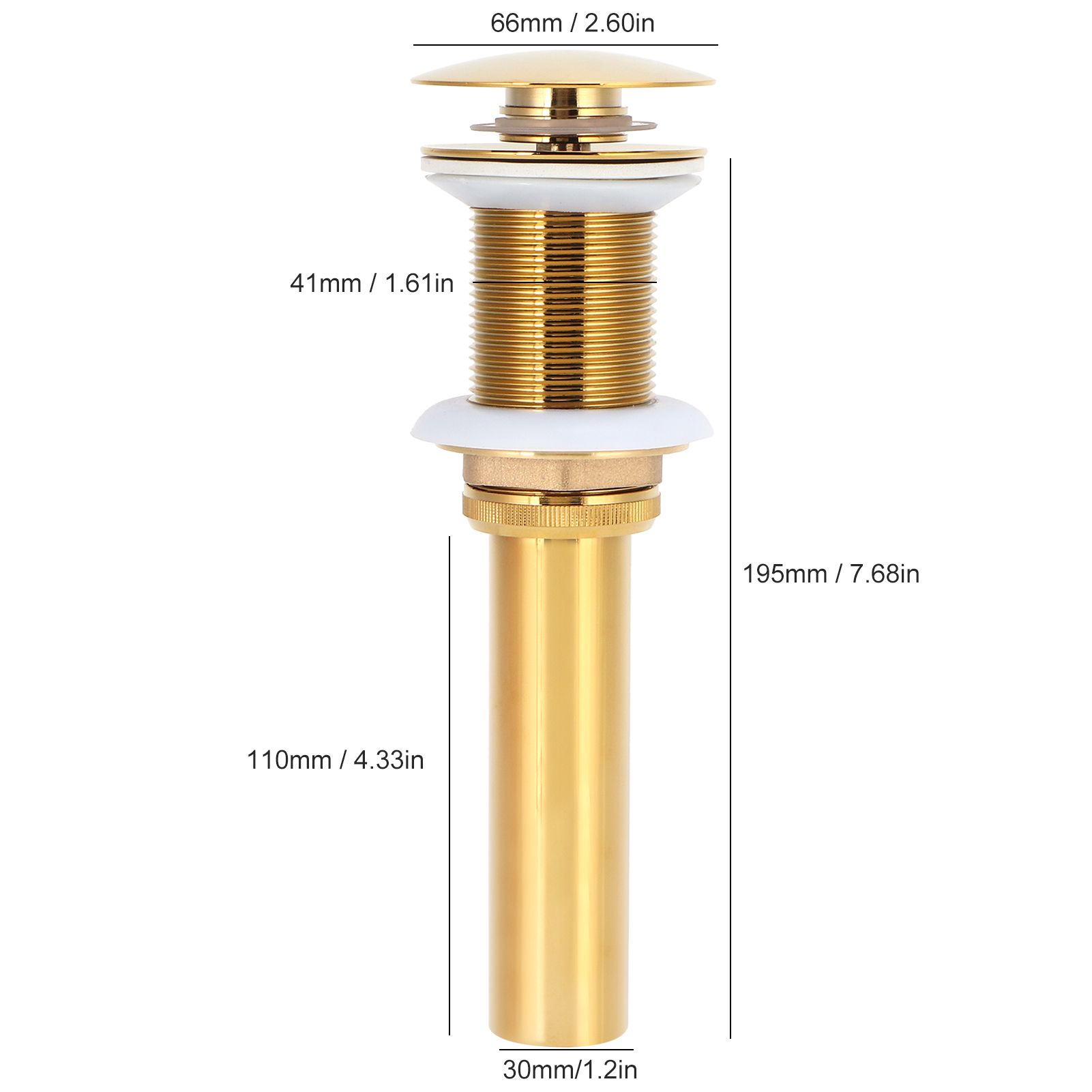 Bathroom Sink Drain Anti Clog Basin Brass Bounce Draining Stopper Bathroom view 13
