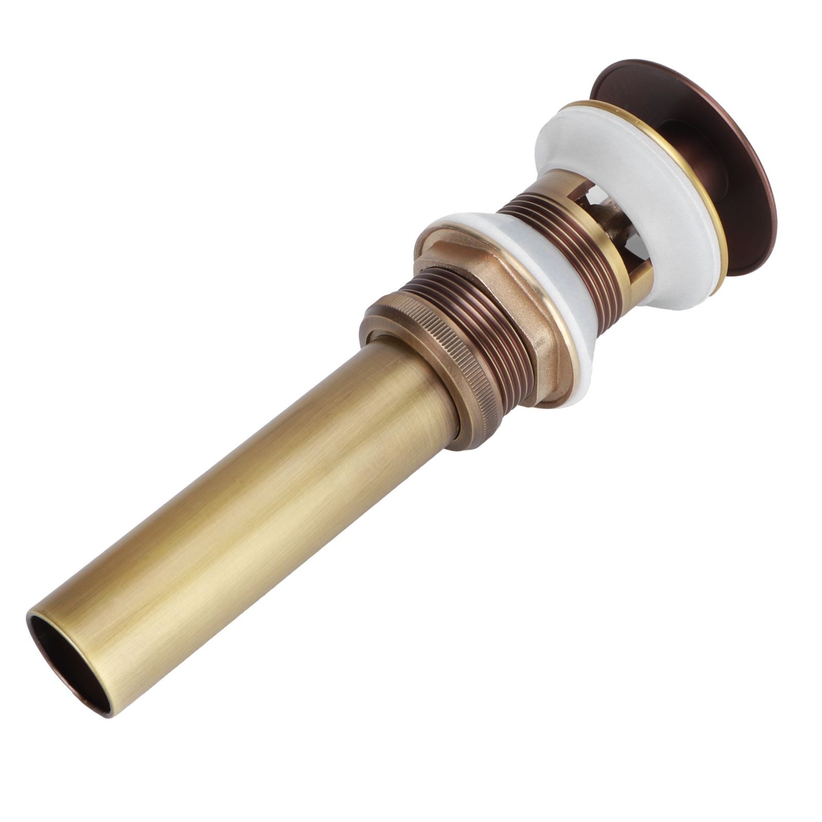 Brass Popup Drain Stopper Bathroom Basin Sink Draining Without Overflow view 5