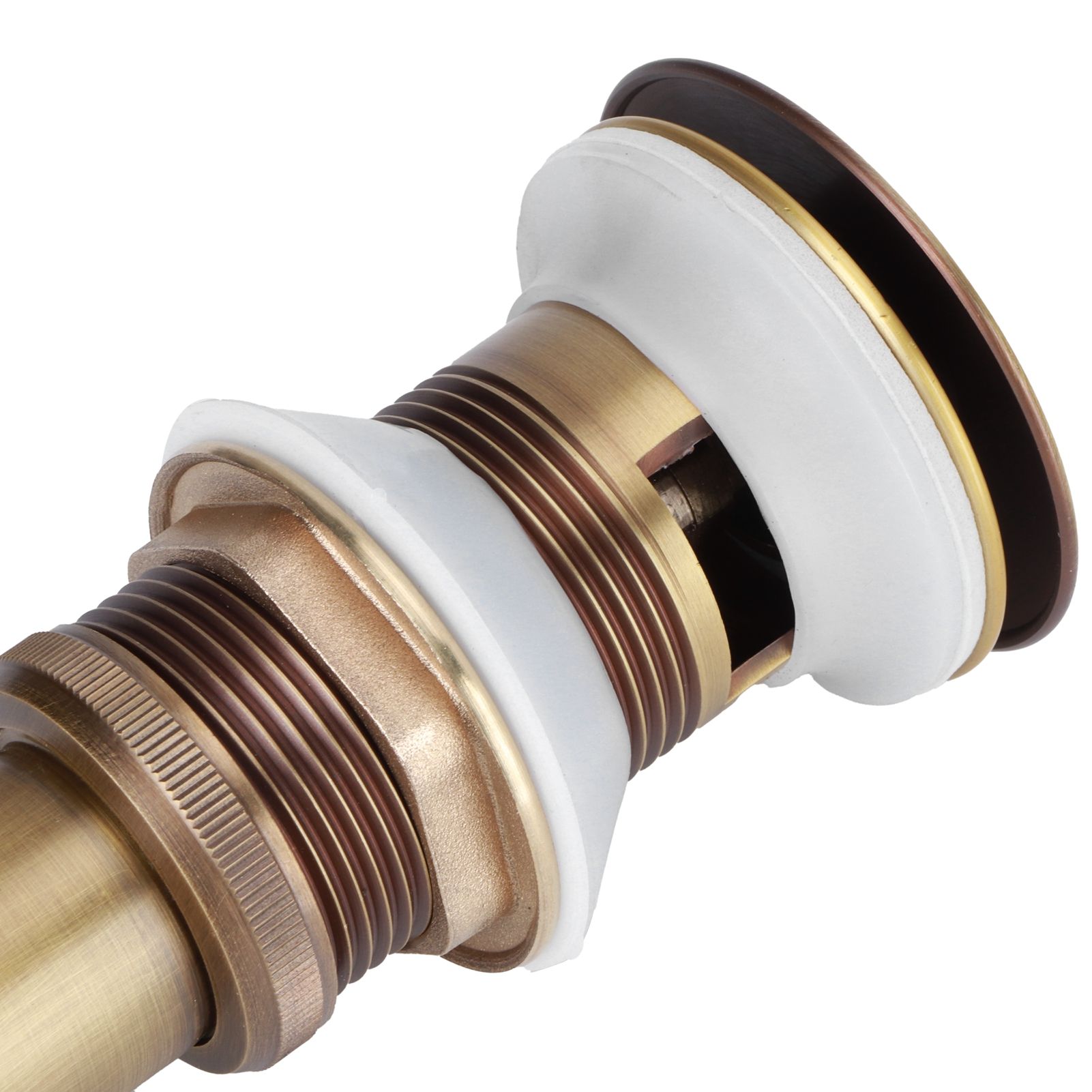 Brass Popup Drain Stopper Bathroom Basin Sink Draining Without Overflow view 12