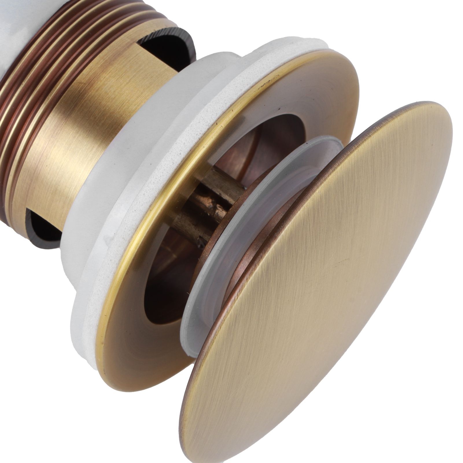 Brass Popup Drain Stopper Bathroom Basin Sink Draining Without Overflow view 13