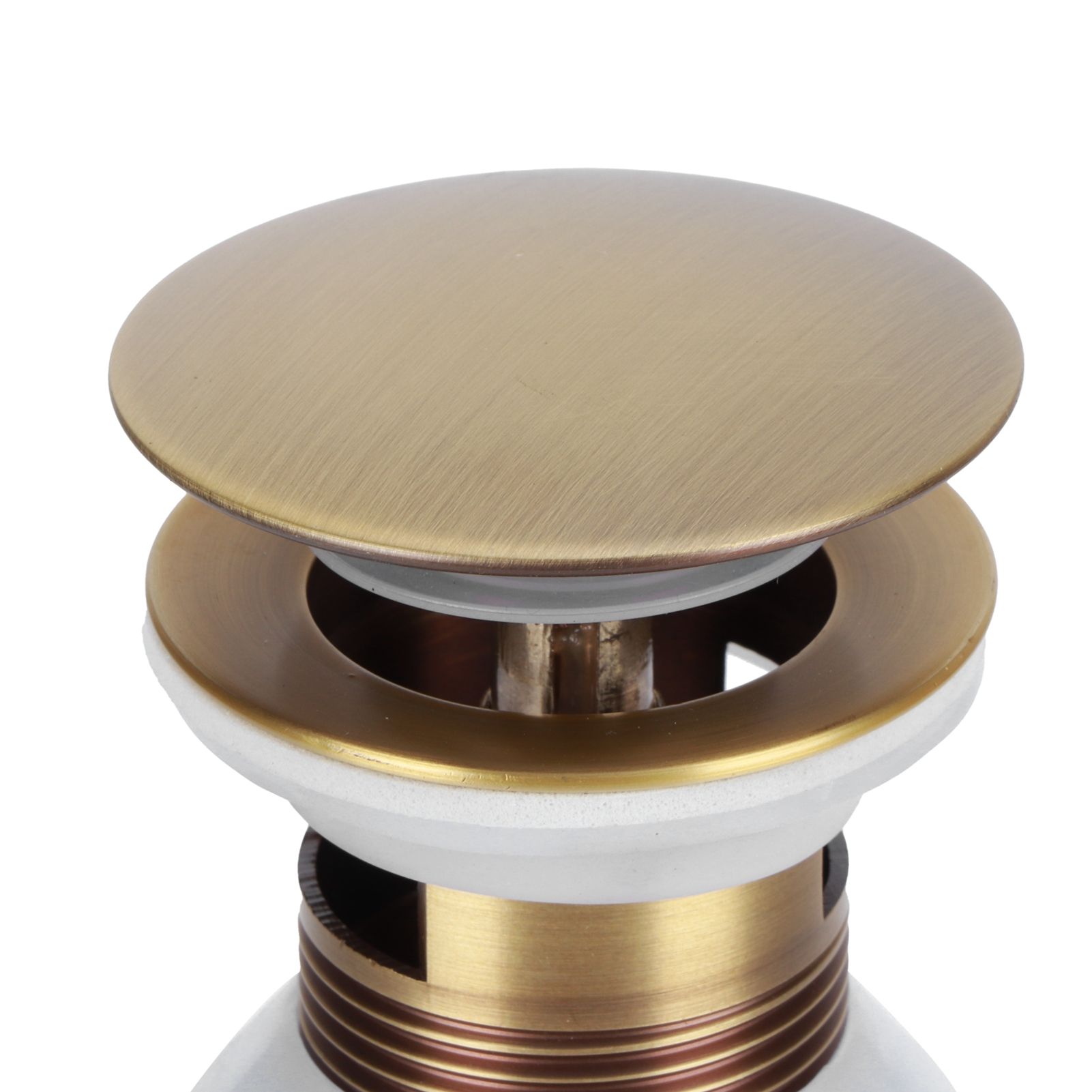 Brass Popup Drain Stopper Bathroom Basin Sink Draining Without Overflow view 14