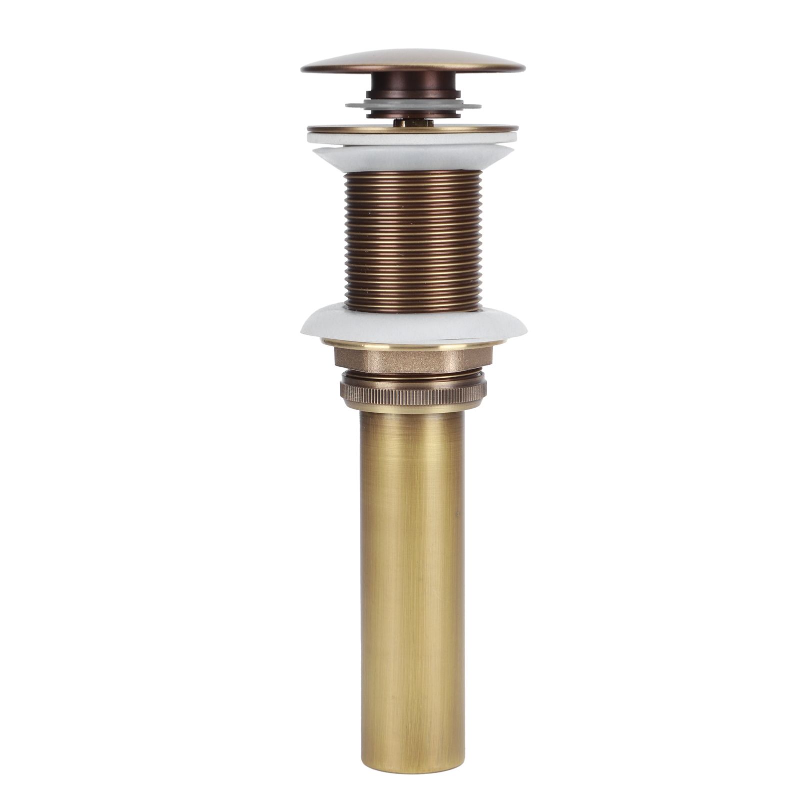Brass Popup Drain Stopper Bathroom Basin Sink Draining Without Overflow — image 1