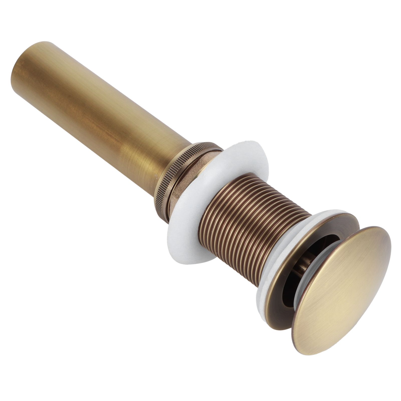 Brass Popup Drain Stopper Bathroom Basin Sink Draining Without Overflow view 2