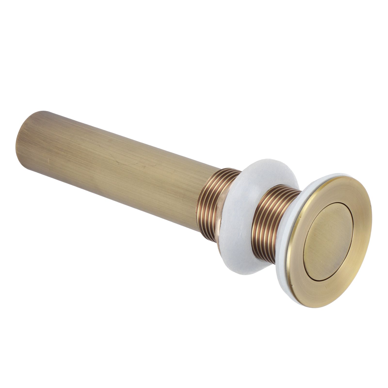 Brass Basin Sink Drain without Overflow Kitchen Bathroom Draining Stopper view 2