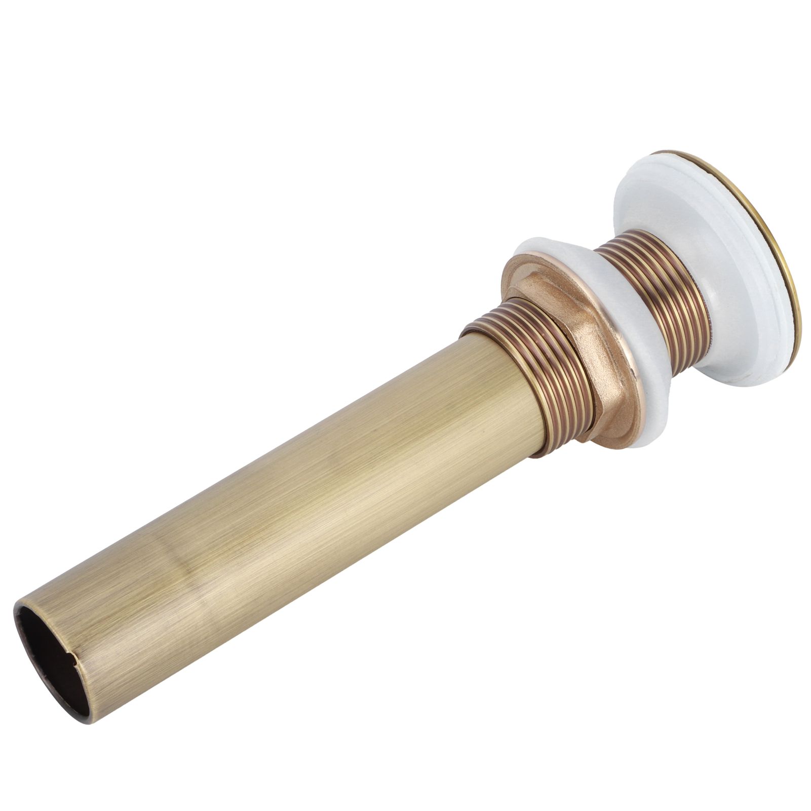 Brass Basin Sink Drain without Overflow Kitchen Bathroom Draining Stopper view 3