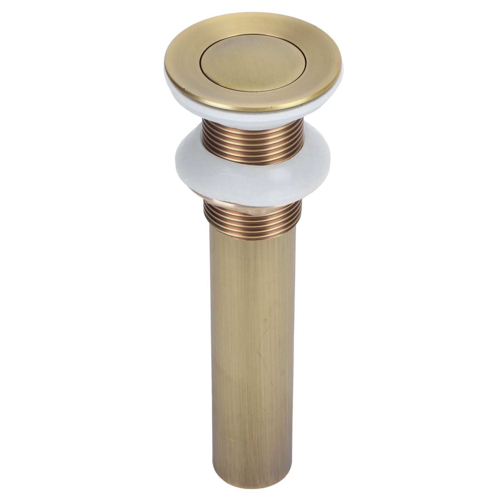Brass Basin Sink Drain without Overflow Kitchen Bathroom Draining Stopper view 5