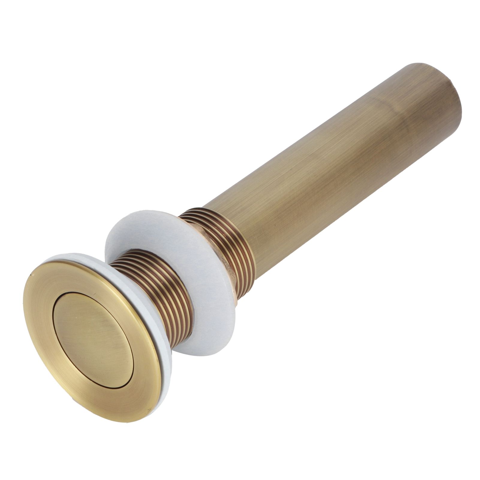 Brass Basin Sink Drain without Overflow Kitchen Bathroom Draining Stopper view 7