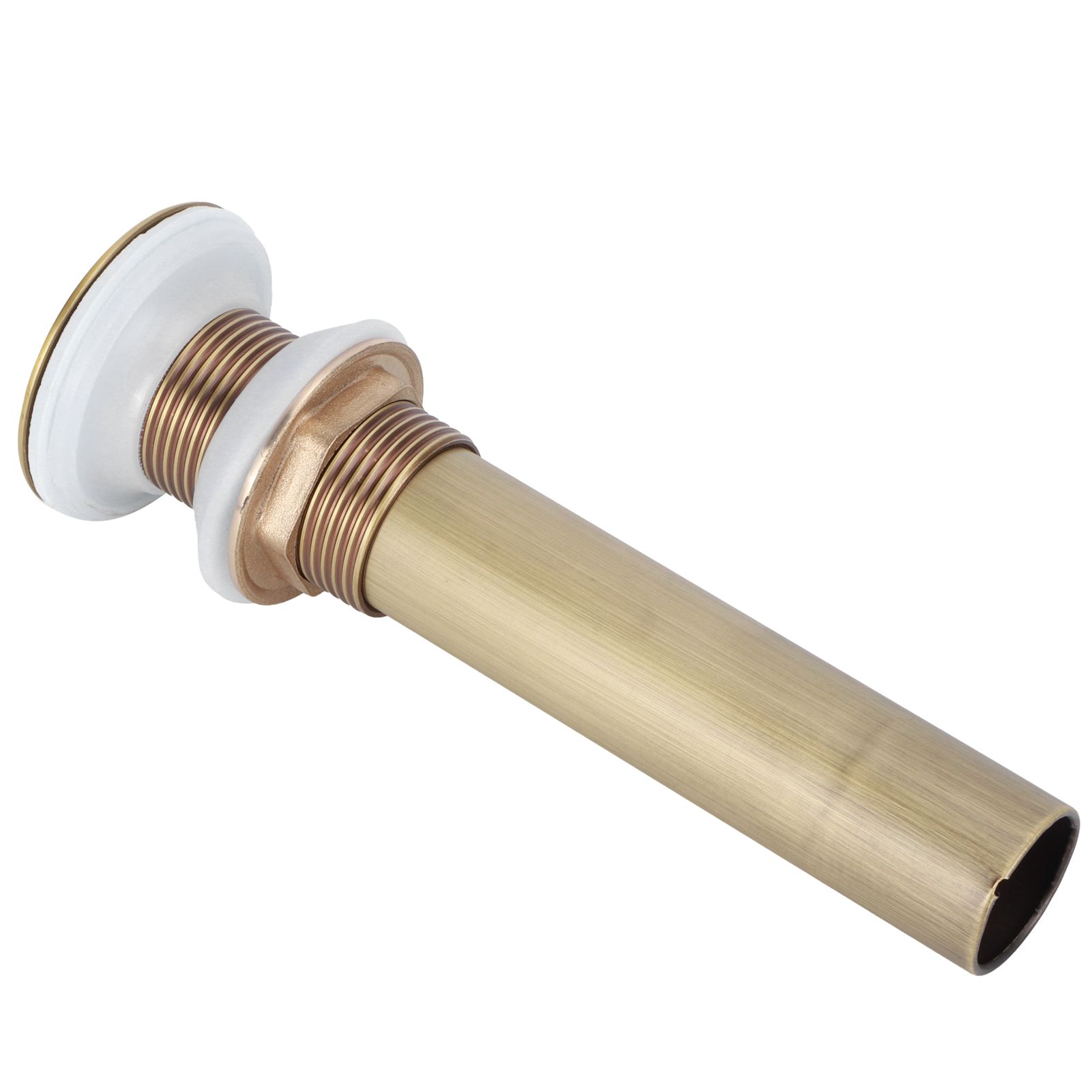 Brass Basin Sink Drain without Overflow Kitchen Bathroom Draining Stopper view 8