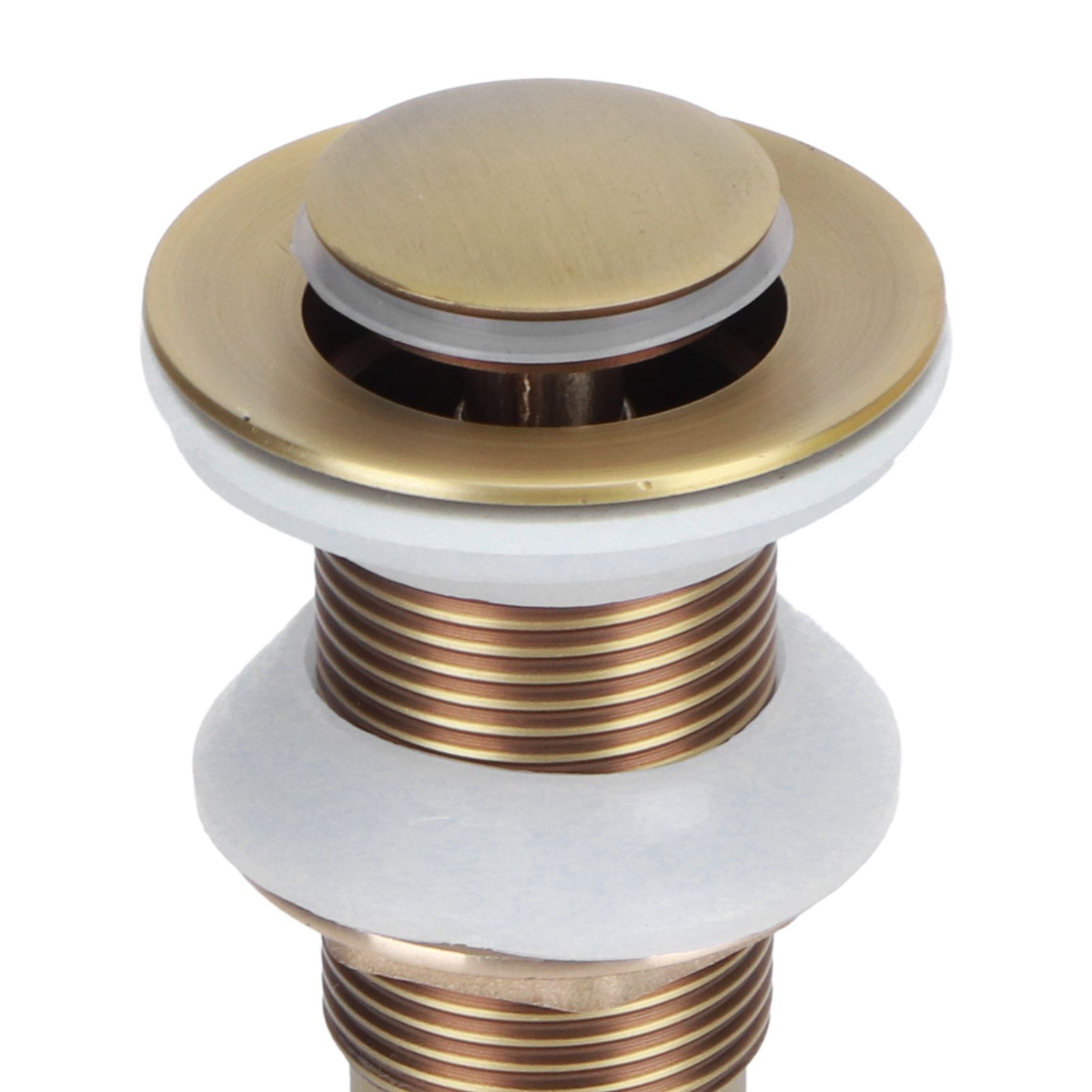 Brass Basin Sink Drain without Overflow Kitchen Bathroom Draining Stopper view 11
