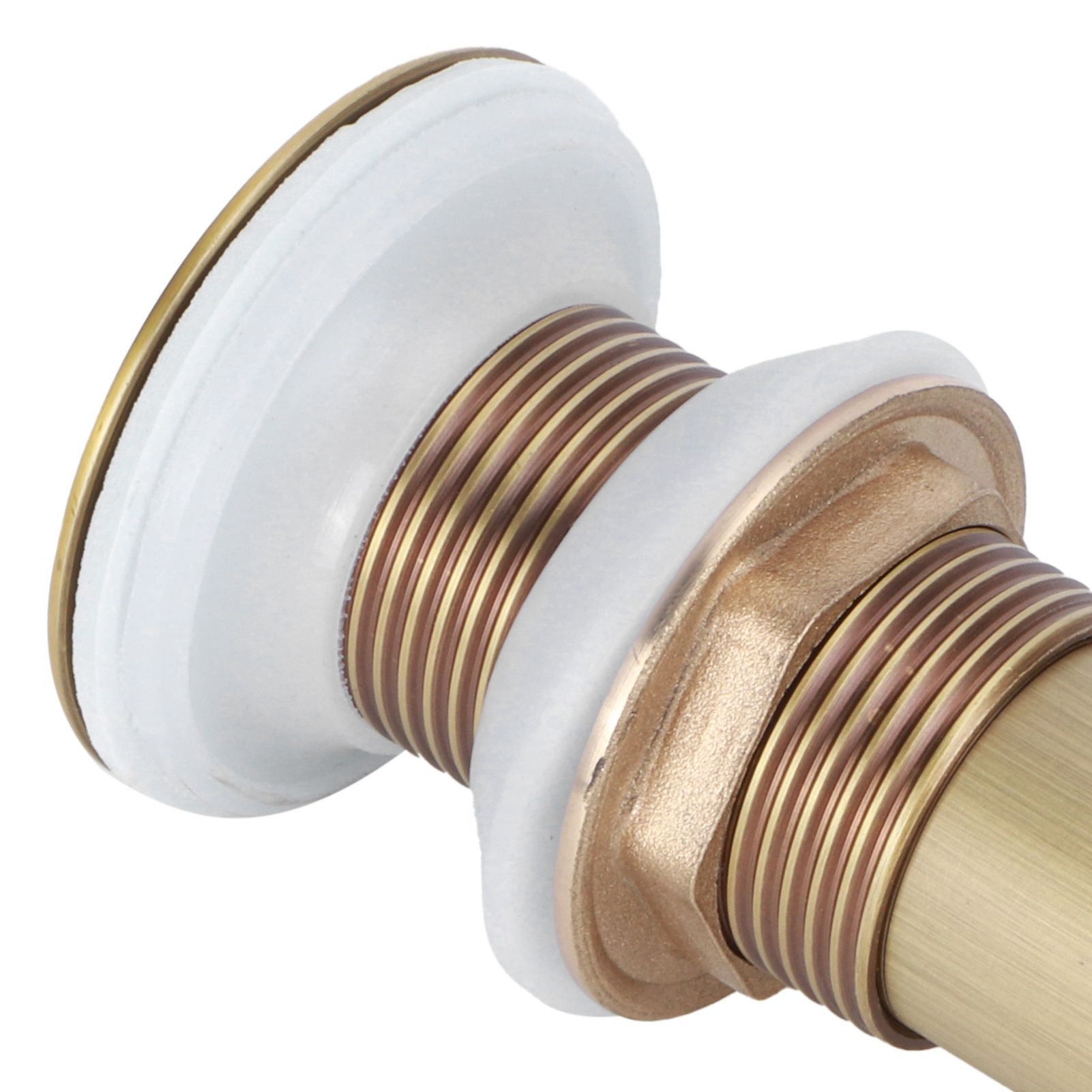 Brass Basin Sink Drain without Overflow Kitchen Bathroom Draining Stopper view 12