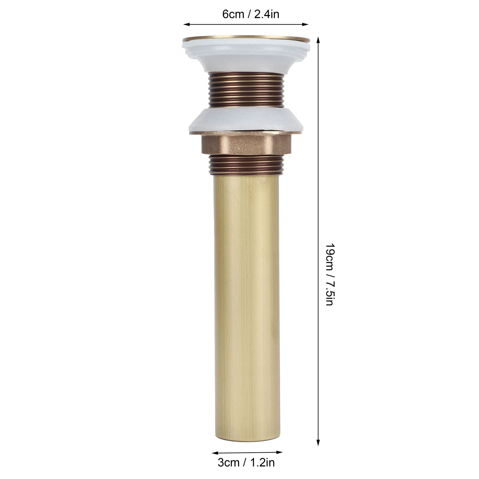 Sink Drain NonOverflow AntiClog Bathroom Wash Basin Drainer Stopper Accessory view 14